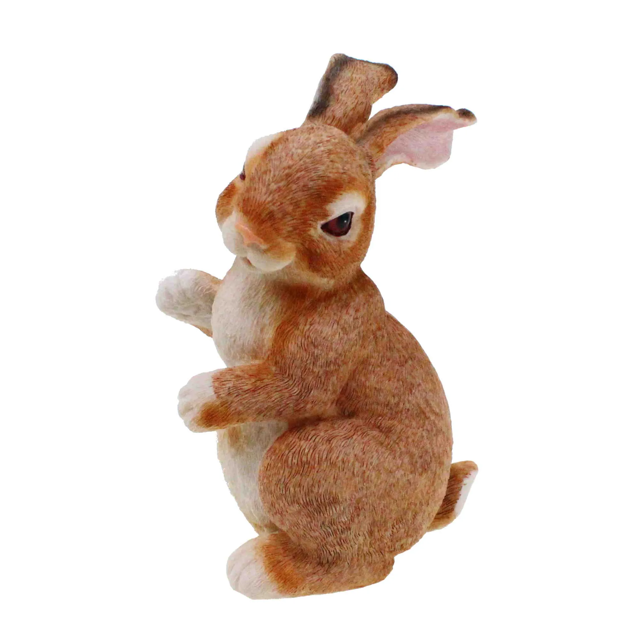 Hase braun H 14cm Polyresin Osterhase Kaninchen Krippe Streudeko Ostern,  Menge:1