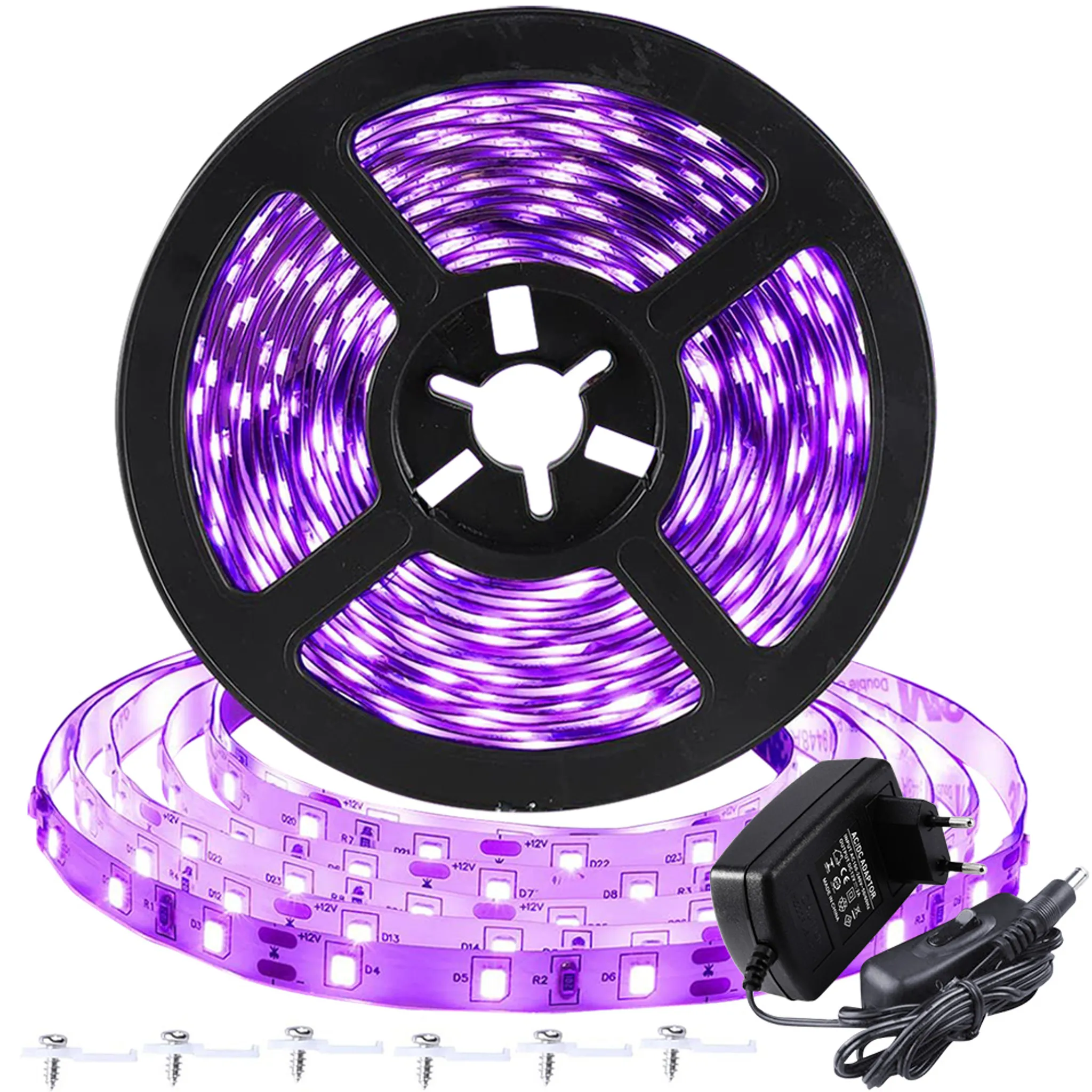 2 x 2.5m UV Schwarzlicht LED Streifen USB