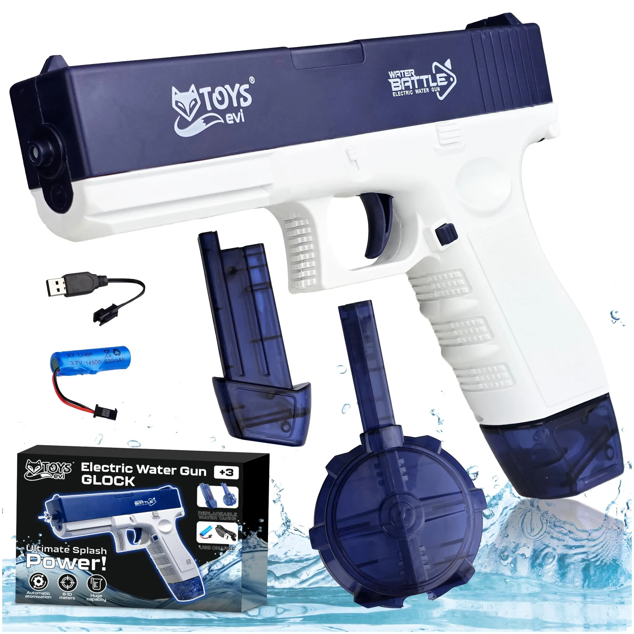 EVI TOYS AQUA GLOCK Automatische Elektrische Wasserpistole