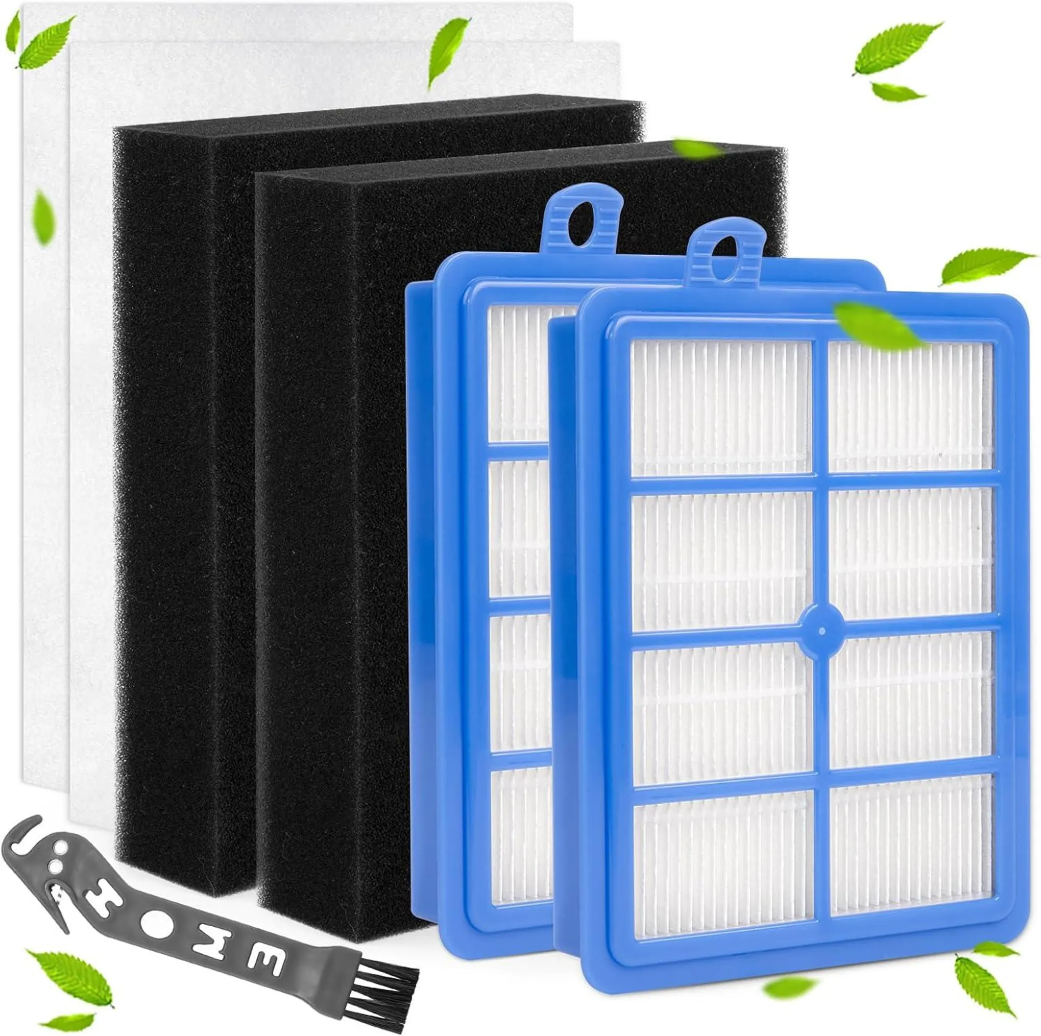 Filtro HEPA SBAEG-H Per AEG/Electrolux/Philips: Adatto Per AEF12, EFH12, FC8031 (Verde)