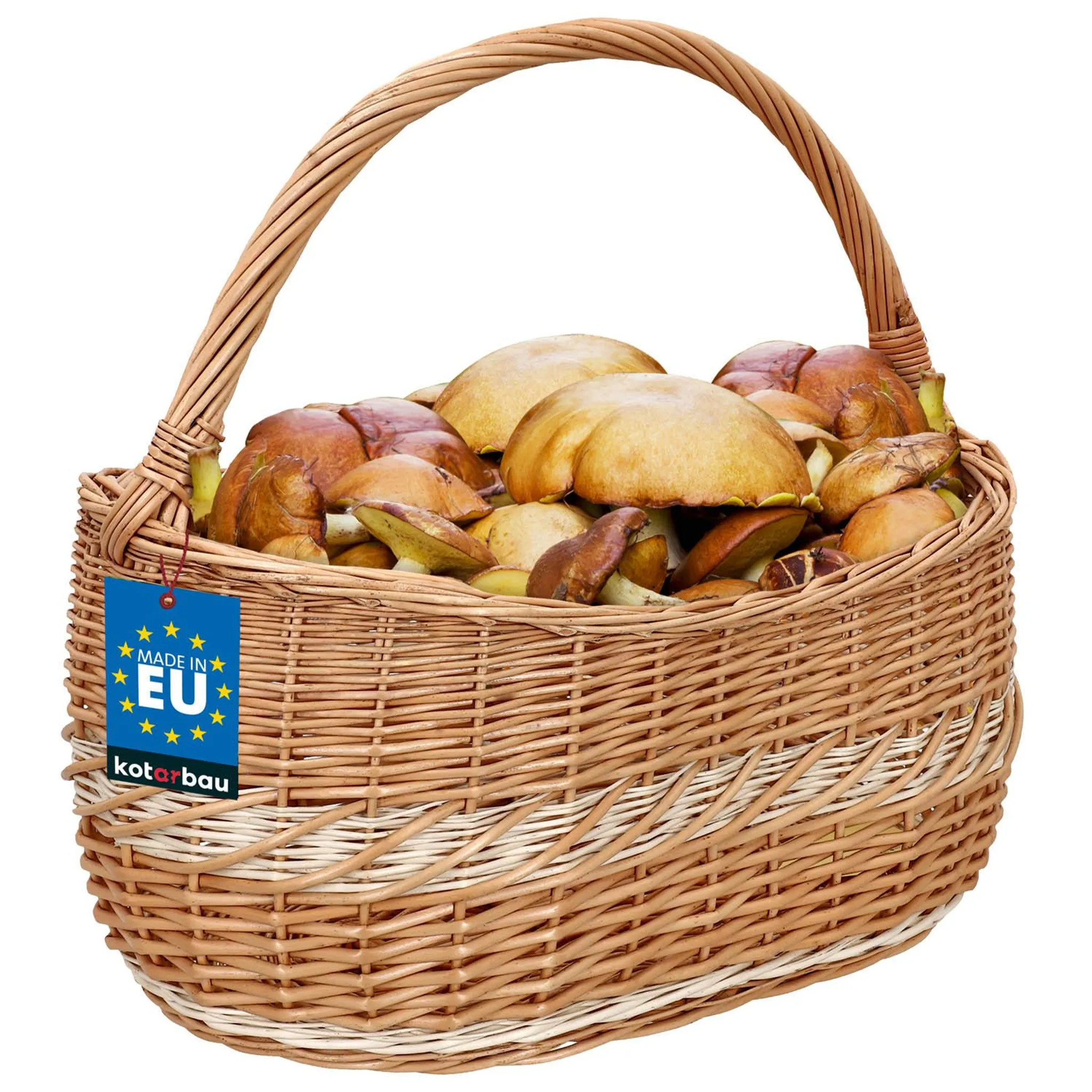Panier à Provisions En Plastique Tressé - Grand (34x14x24 Cm) Ou Extra Large (38x14x28 Cm) - Poignées Ergonomiques