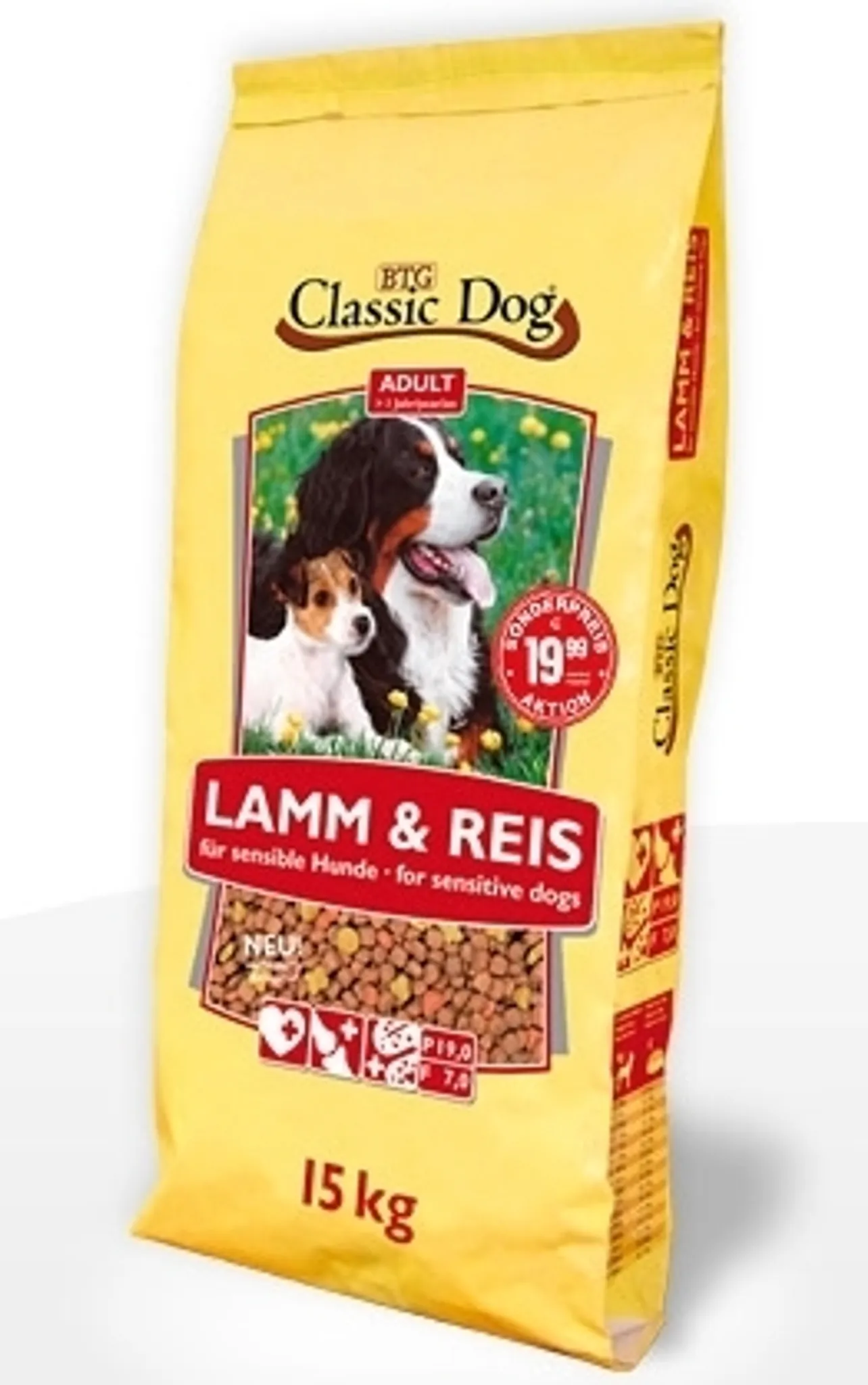 BTG Classic Dog Classic Lamb & Rice, Adult, jede Rasse,