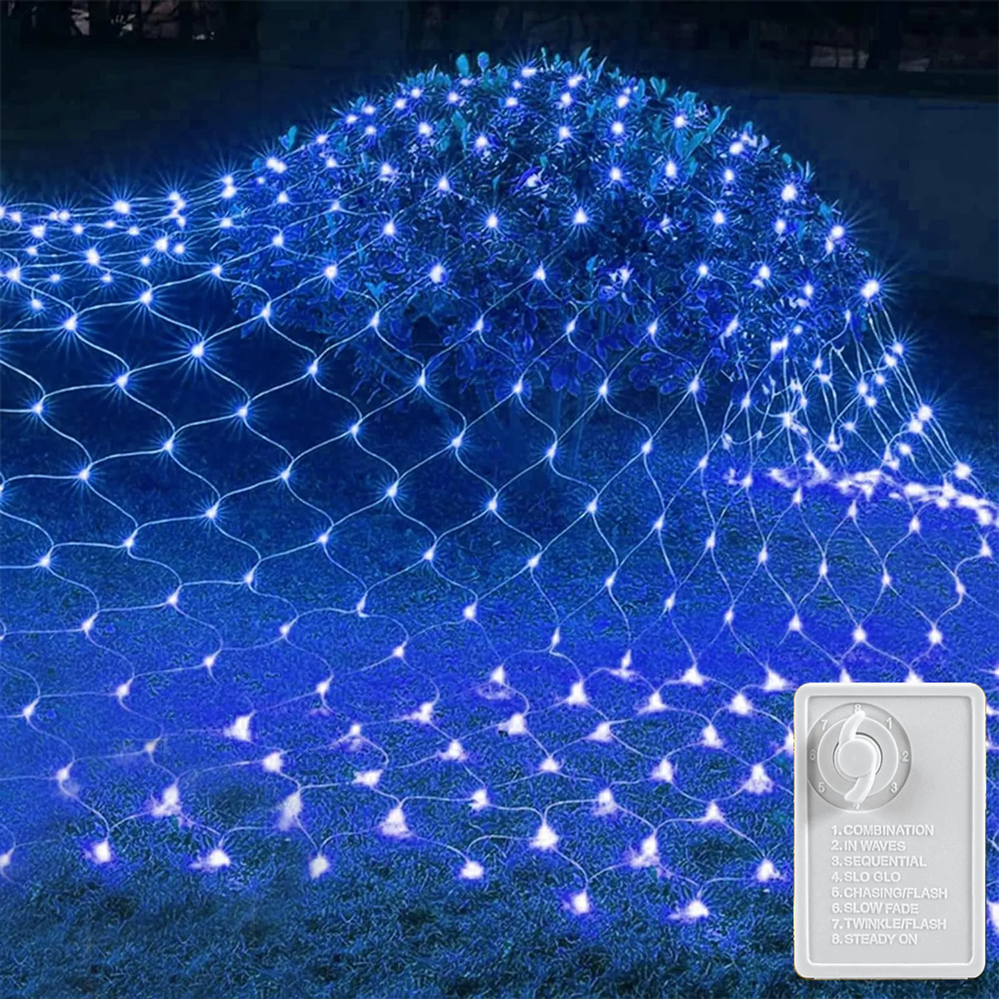 Lightsgo® Lichterkette, 200 LED, 20 M, Netzbetrieb – Wählbar Warmweiß/kaltweiß/blau/bunt