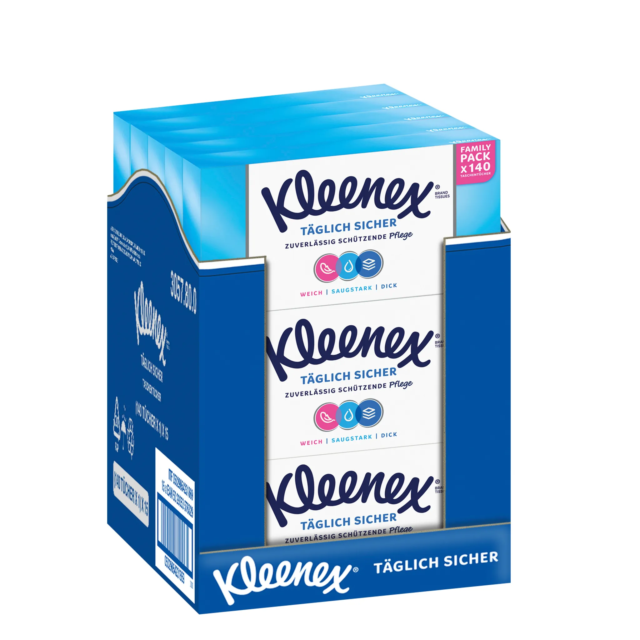 Kleenex Täglich Sicher Taschentücher-Box
