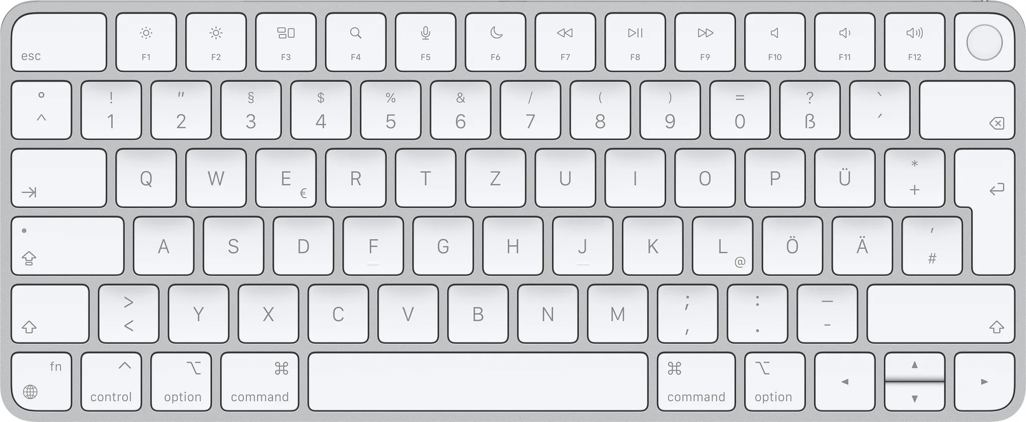 限定品 シルバー TOUCH ID APPLE MAGIC KEYBOARD Apple Magic Keyboard mit Touch ID DE | electronic4you