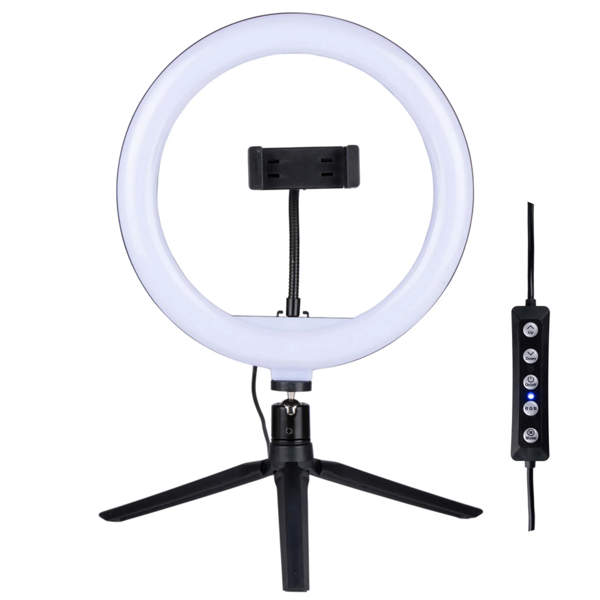 Grundig Selfie Ringlampe auf Stattief - für Smartphone - Social Media und  Vlogs - 152 LED