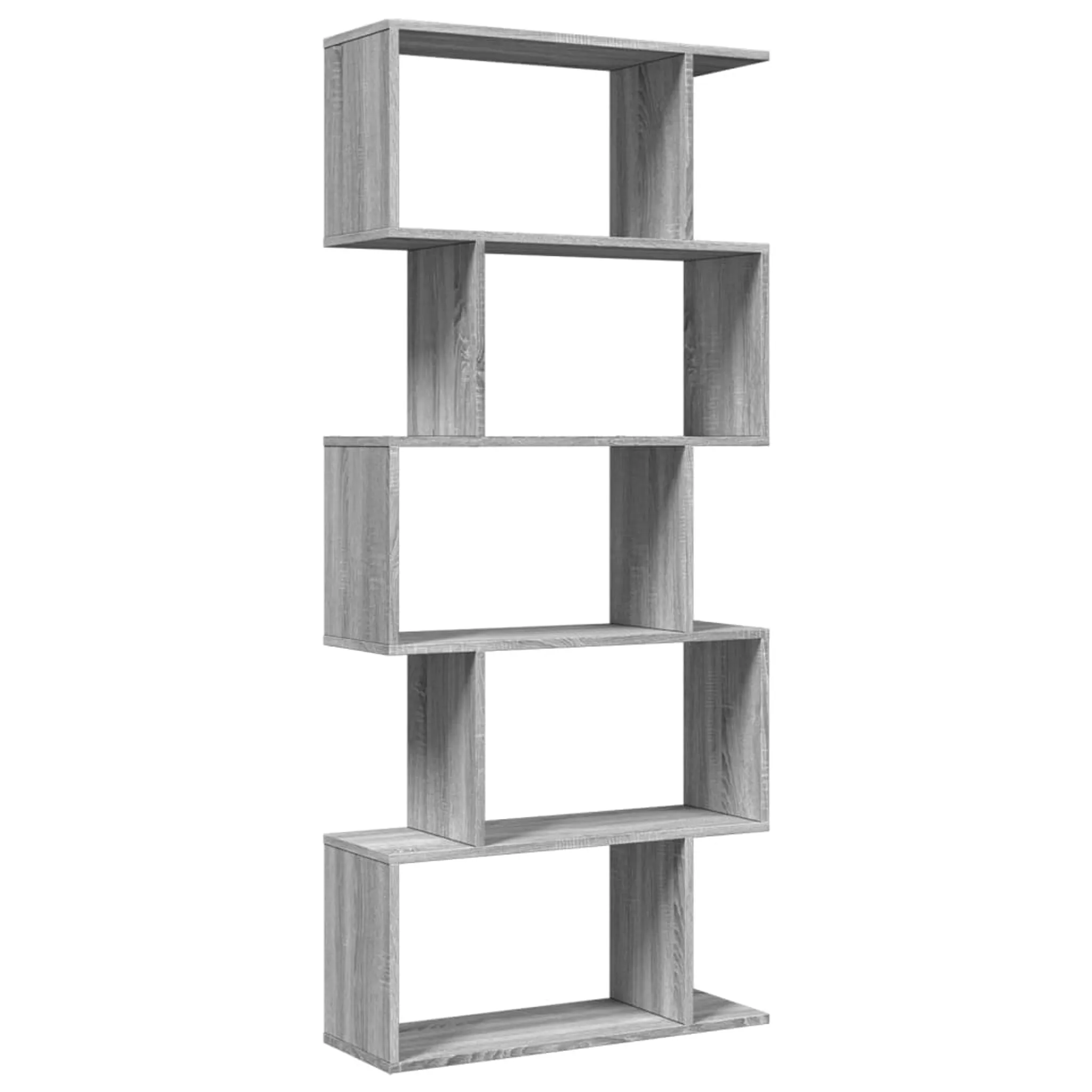VidaXL Libreria A 4 Ripiani In Truciolato, Colore Legno Vecchio, 143,5x29x143,5 Cm, Porta Libri E Divisorio