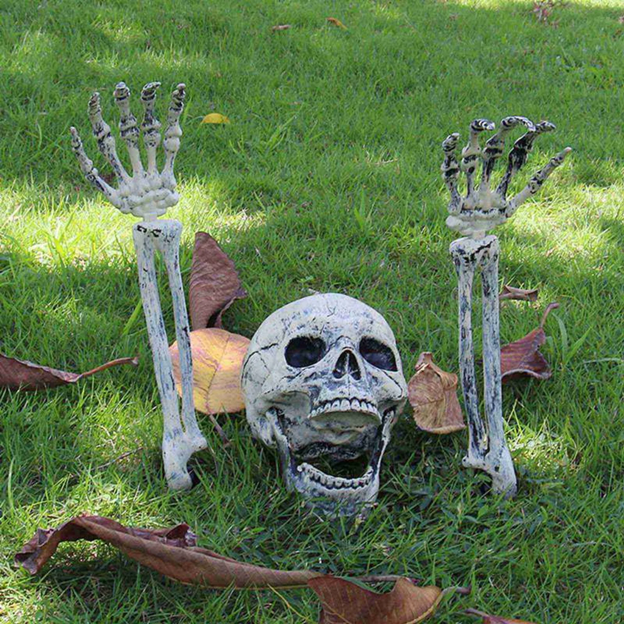 Skelett-Dekoration Halloween-Deko schwarz-weiss