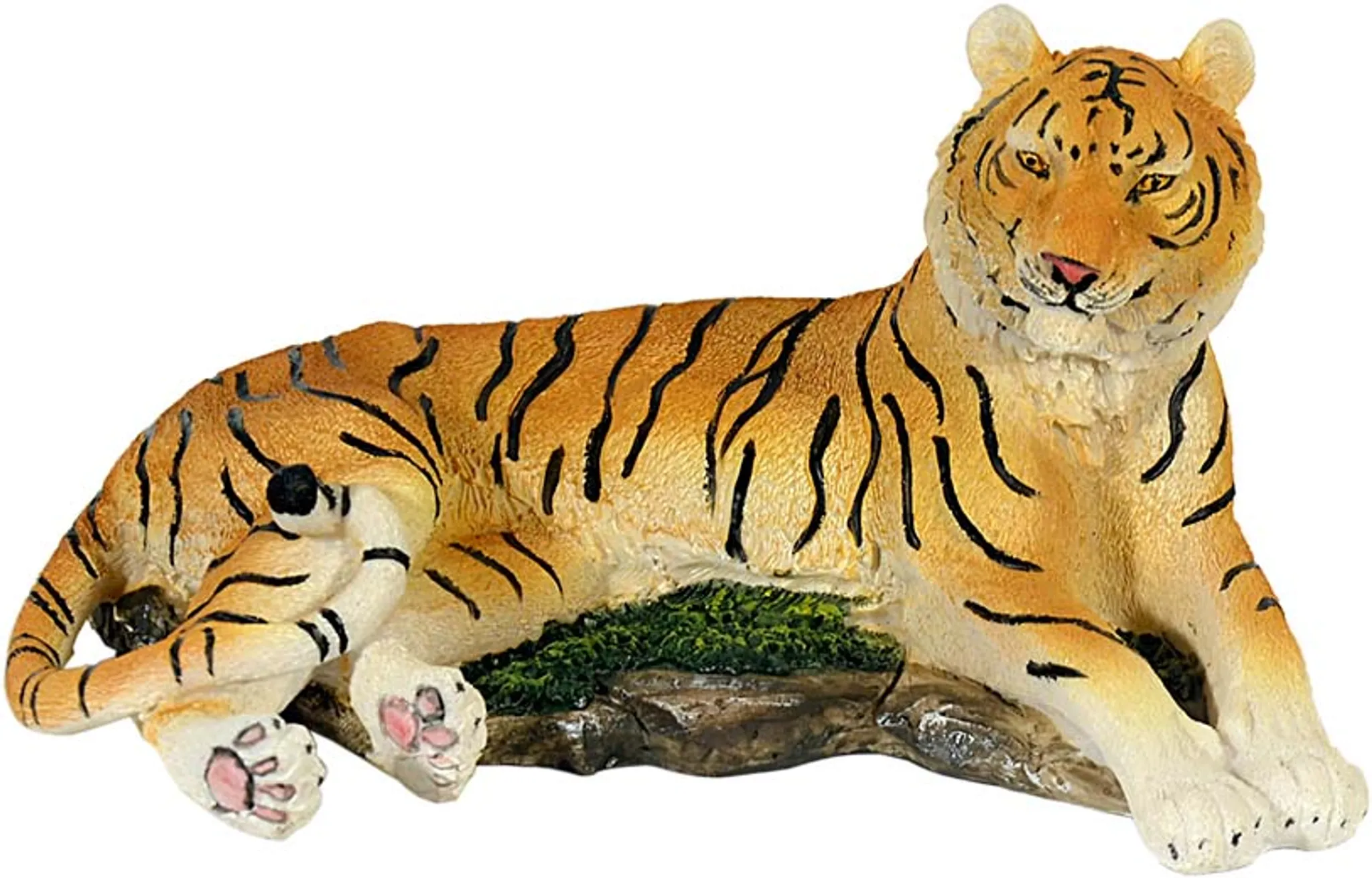 Tiger Tier Figur brauner Dekofigur liegend -