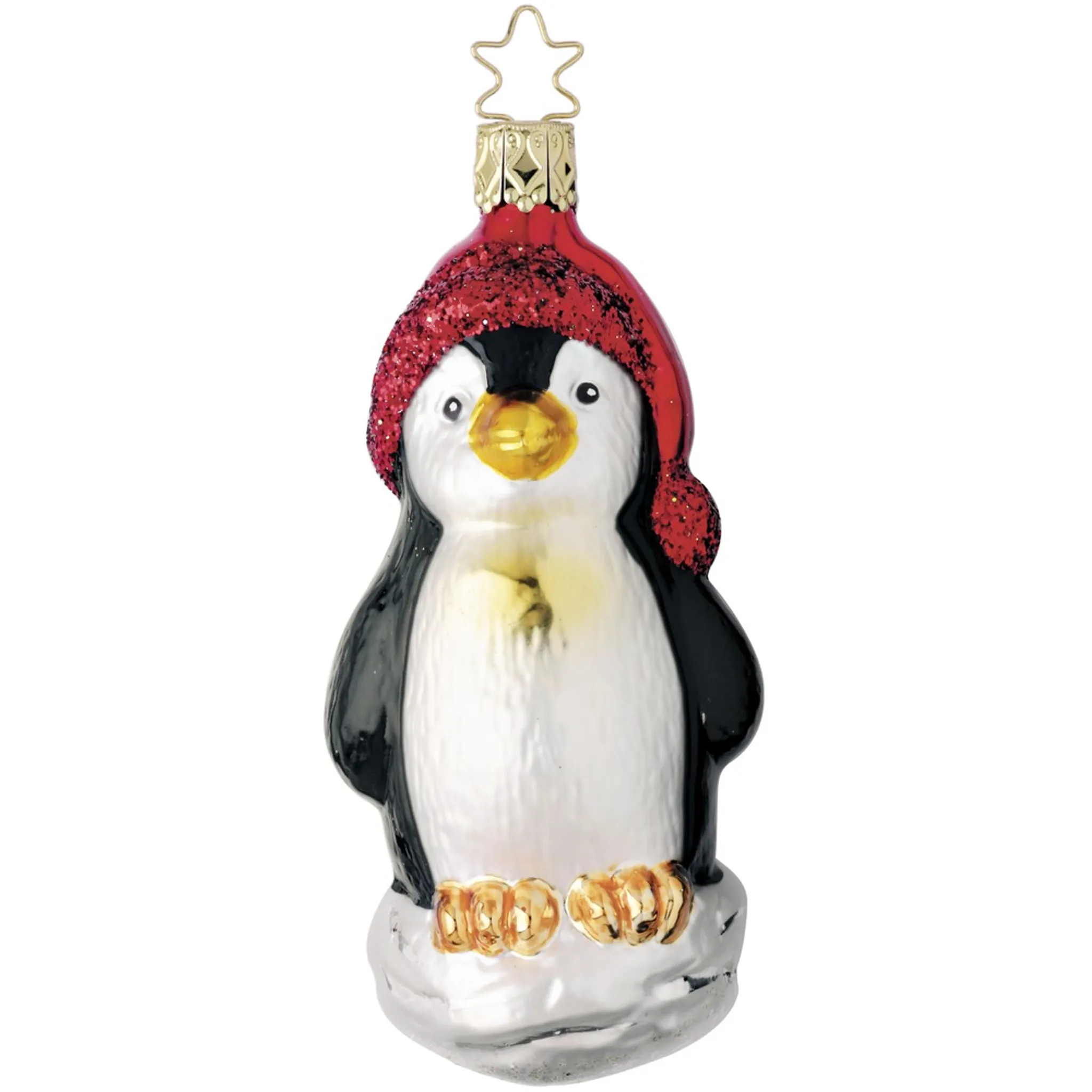 Niedlicher Pinguin mit Geschenk in Schneekuppel Glas Weihnachtsbaum  hängende Christbaumkugel Winter Wonderland Festliche Natur Antarktis Tiere  Pingu Spaß Geschenk - .de