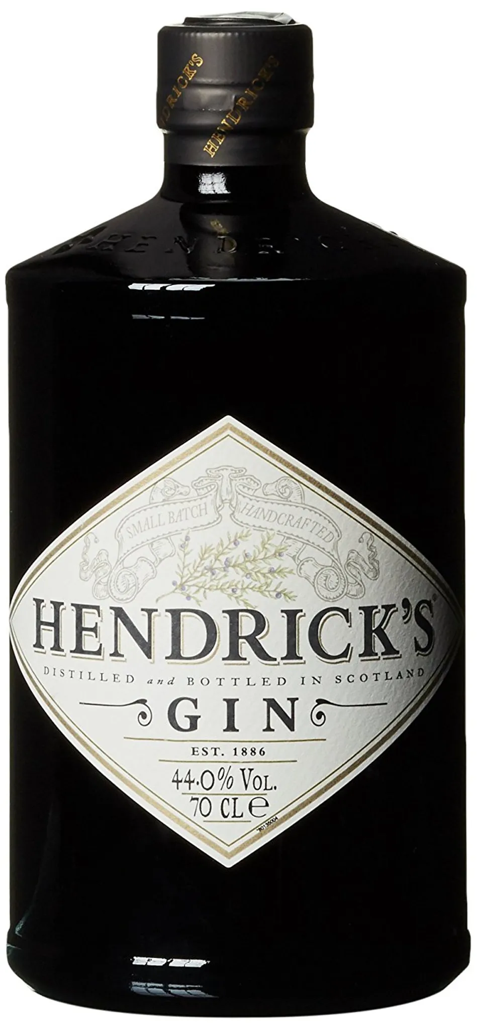 and Hendricks Distilled in Gin Bottled