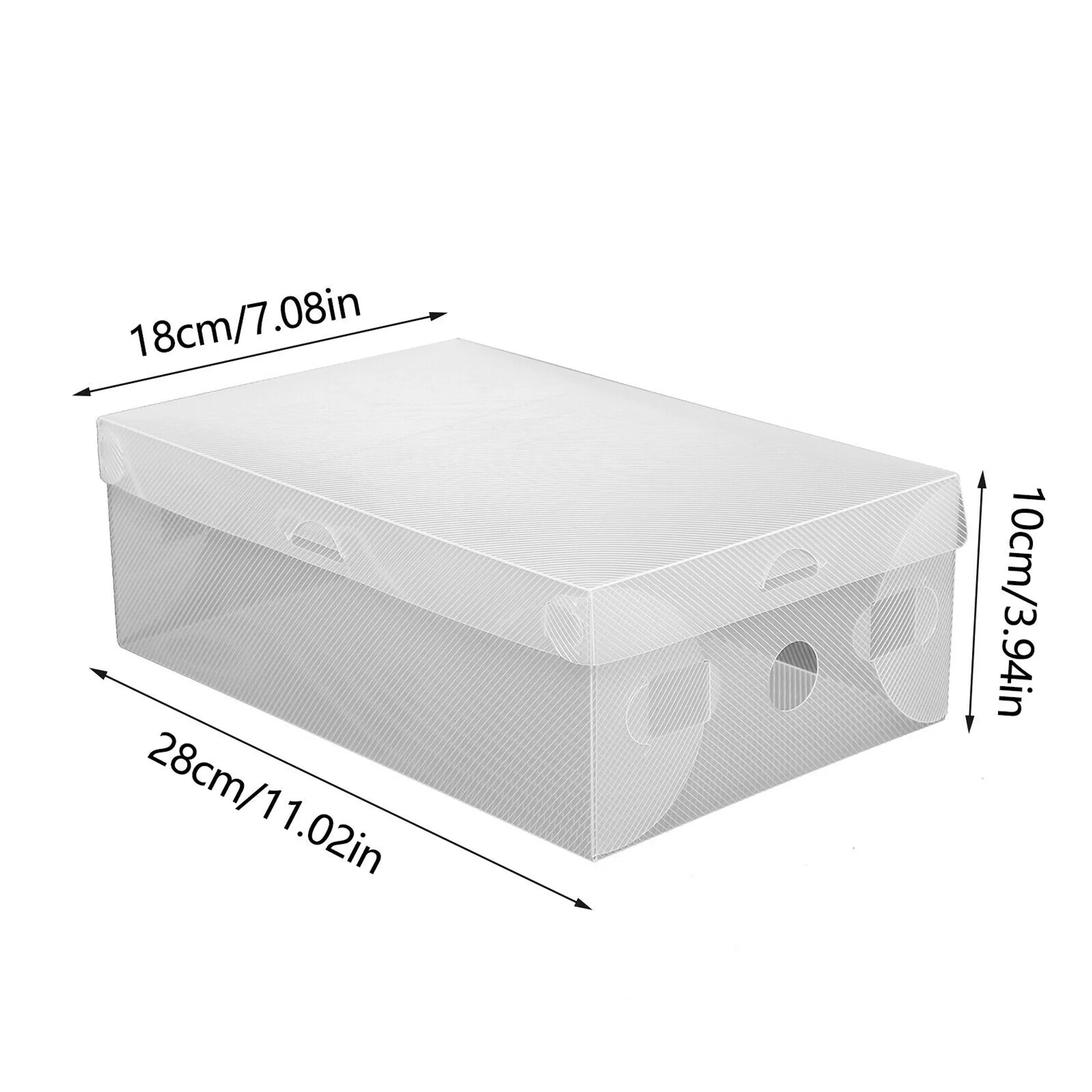 360Home - Schuhboxen transparent stapelbar Schuhaufbewahrung Box