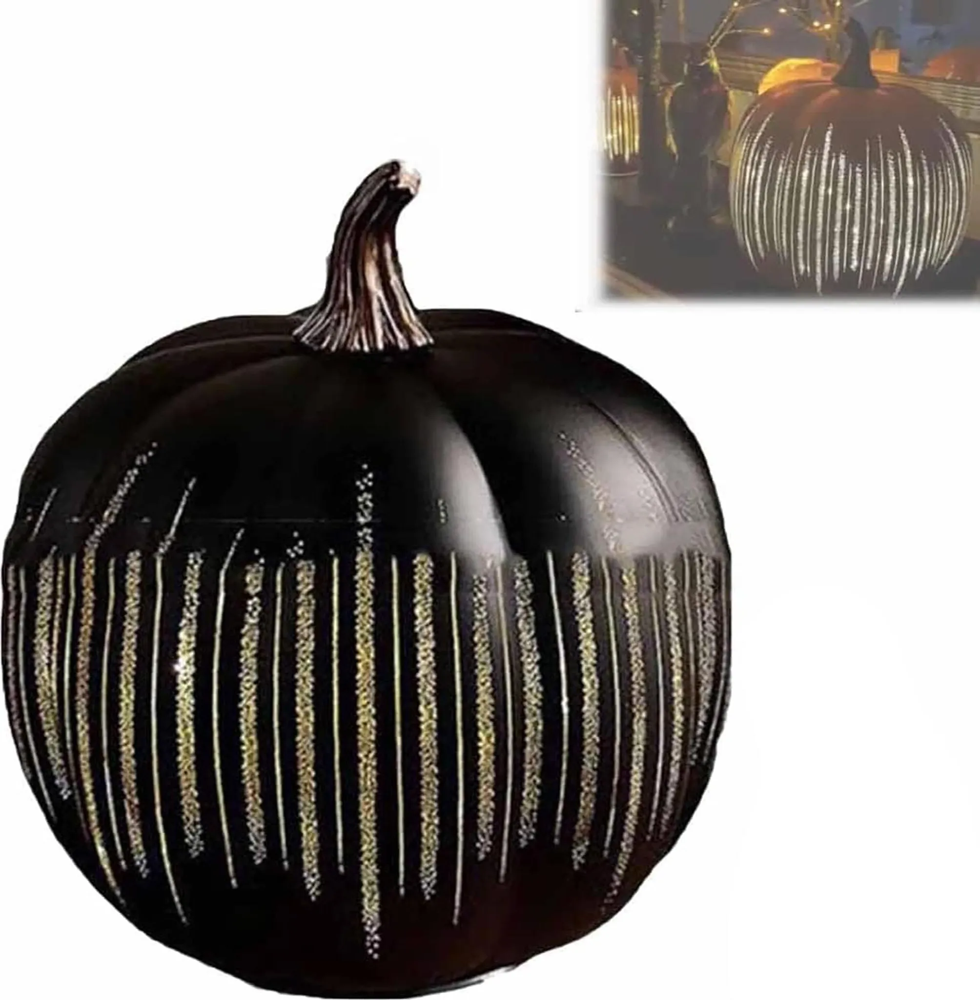 Citrouilles Lumineuses Halloween - Décorations En Verre Étoilé Avec Minuterie, Ambiance Automnale