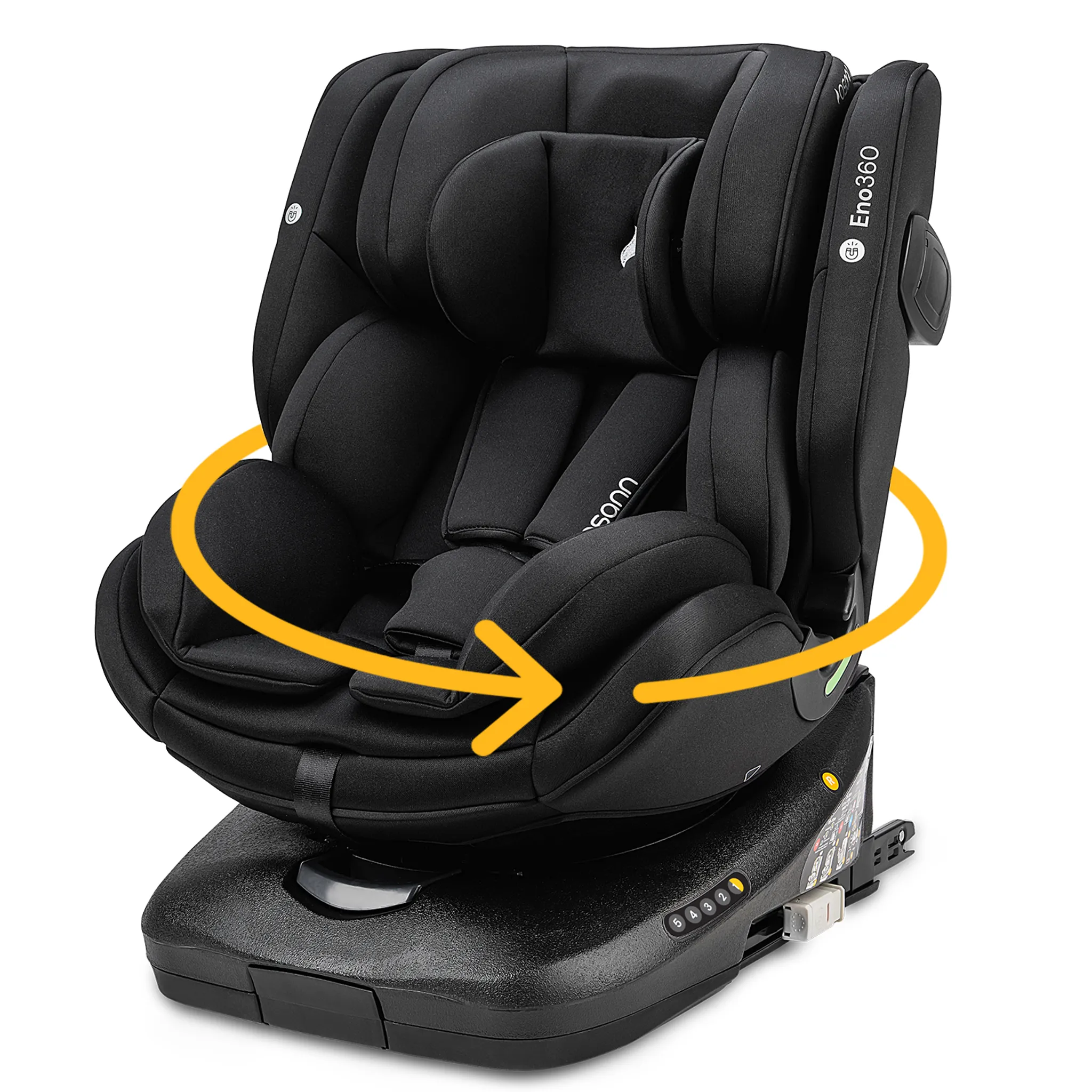 Osann Jazzi Isofix Kindersitz, i-Size von 76 bis 150 cm, mitwachsend -  Black : : Baby
