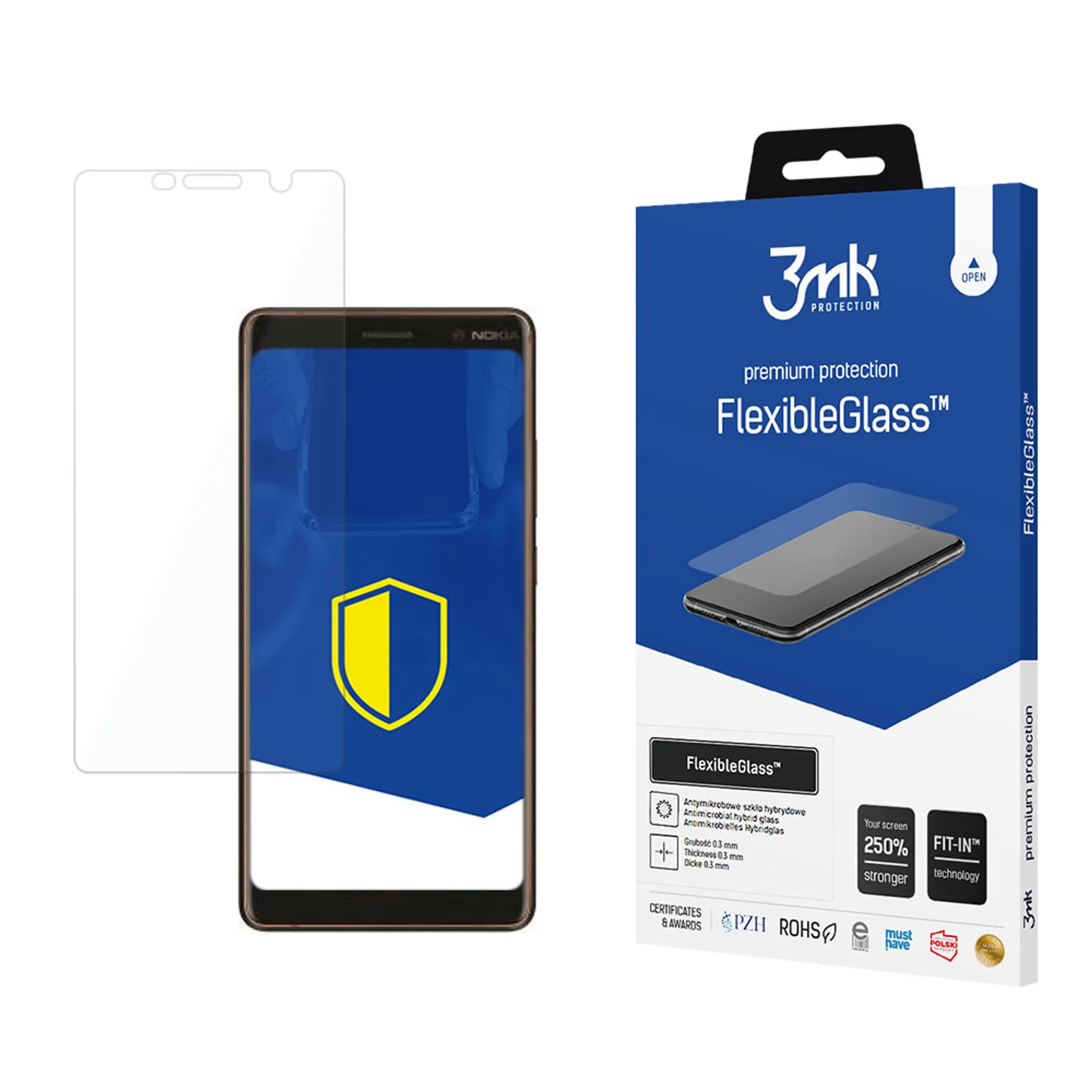 Pellicola In Vetro Temperato Premium Per Nokia 6 (Versione 2018) - Durezza 9H, Anti Graffio