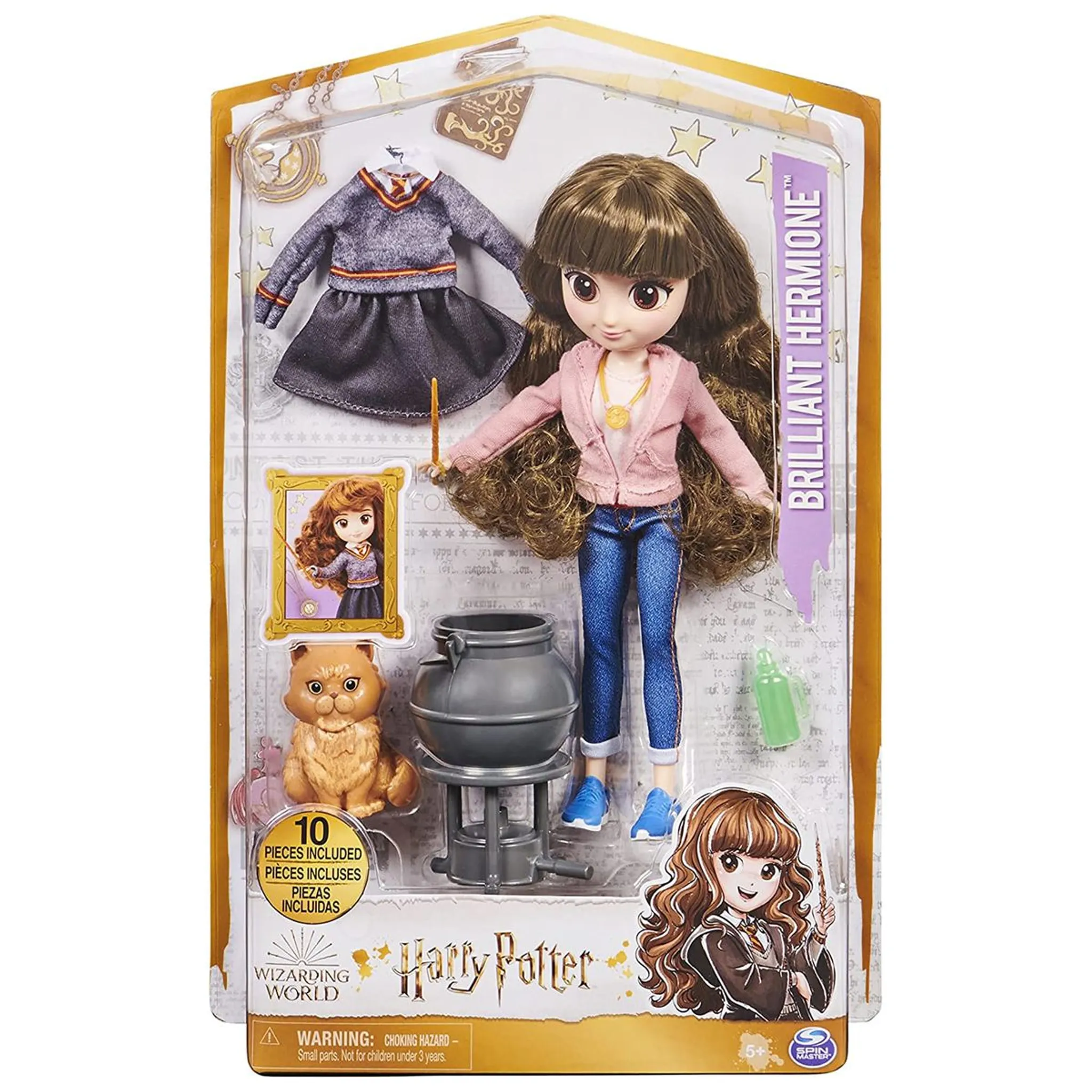 PSK MEGA STORE - Spin Master Wizarding World  Bambola articolata Hermione  Granger 20cm Bacchetta e divisa di Hogwarts inclusa Collezione Harry -  0778988397664 - Spin Master - 15,28 €