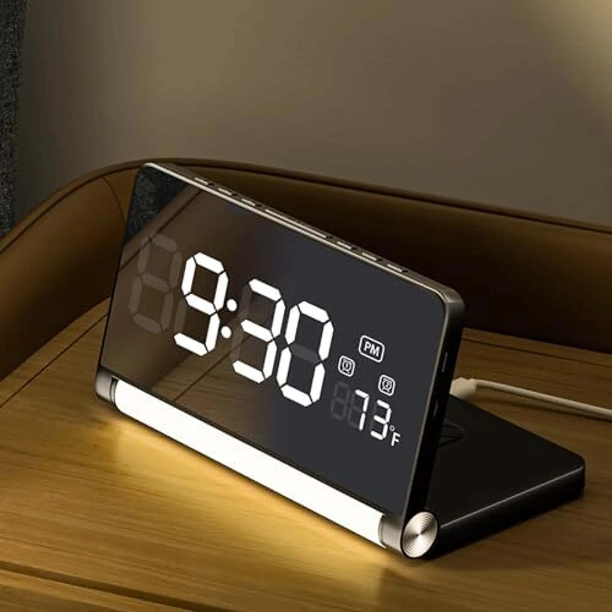 Sveglia Con Luce, Luce Sveglia, Lampada Da Comodino, Lampada Da Tavolo Dimmerabile Con 10 Tipi Di Suoni Per Dormire Timer Supporto Di Ricarica Usb Luce Ambientale Multicolore 80696714