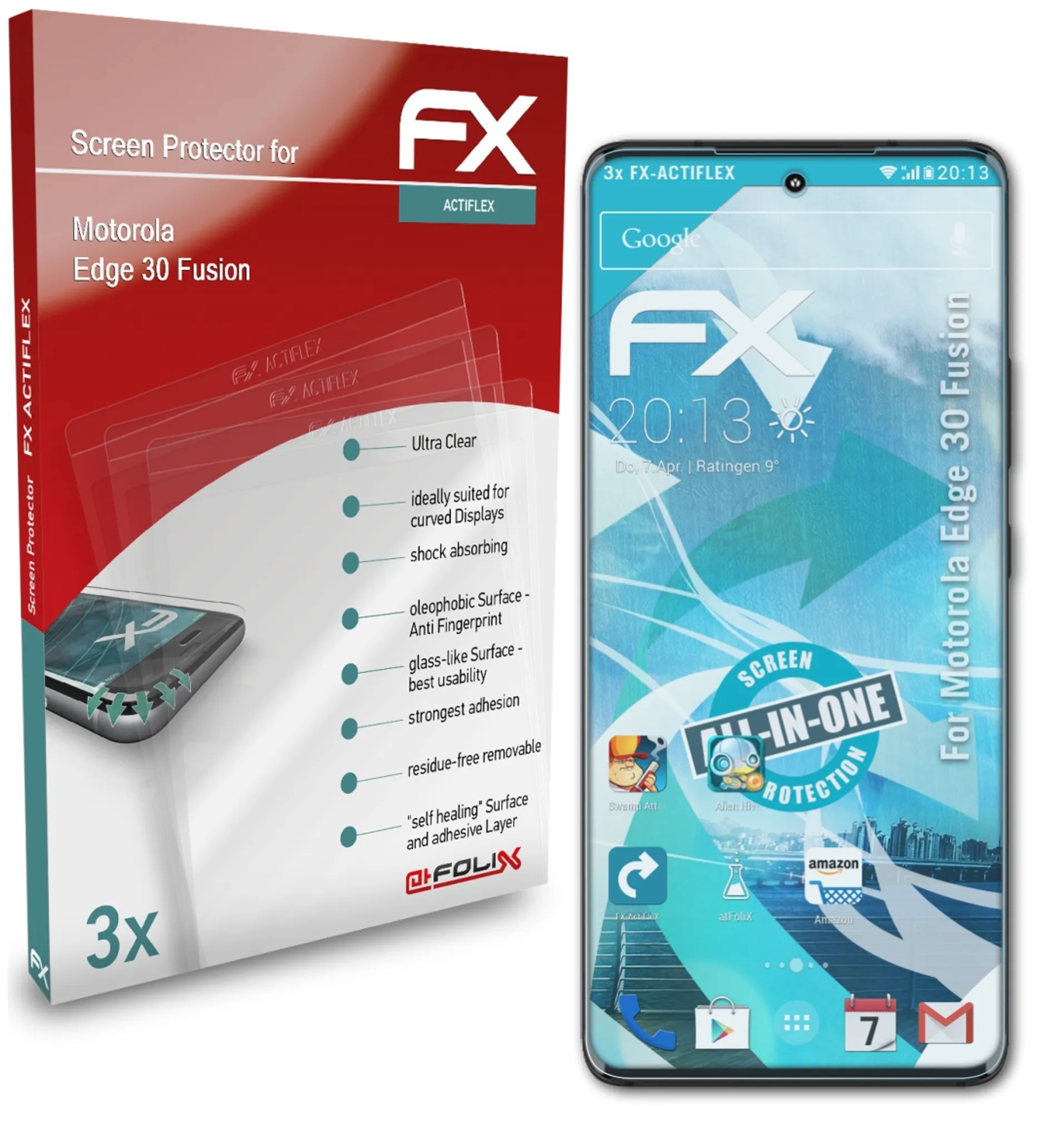 atFoliX FX-ActiFleX 3x Schutzfolie kompatibel