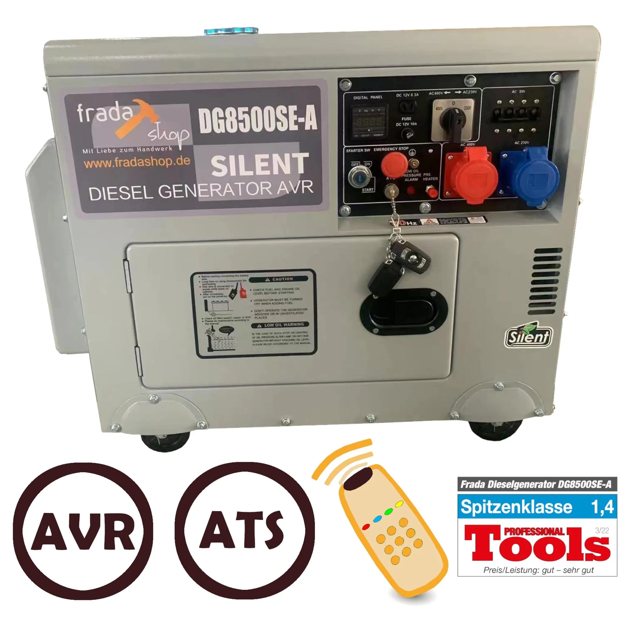 Silent Diesel Generator AVR/ATS/FB 10kVA Notstromaggregat