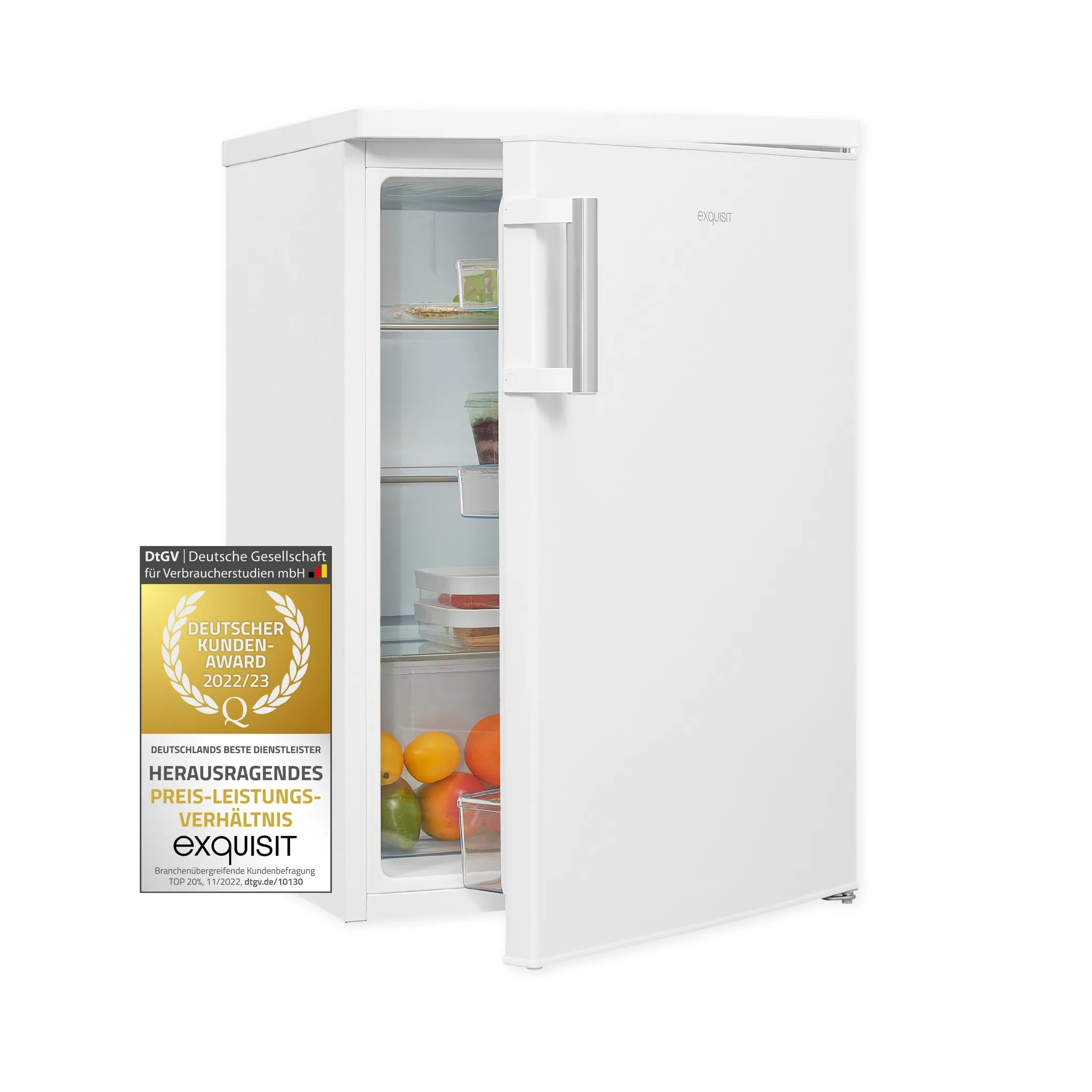Kühlschrank KS516-V-H-010D weiss Exquisit