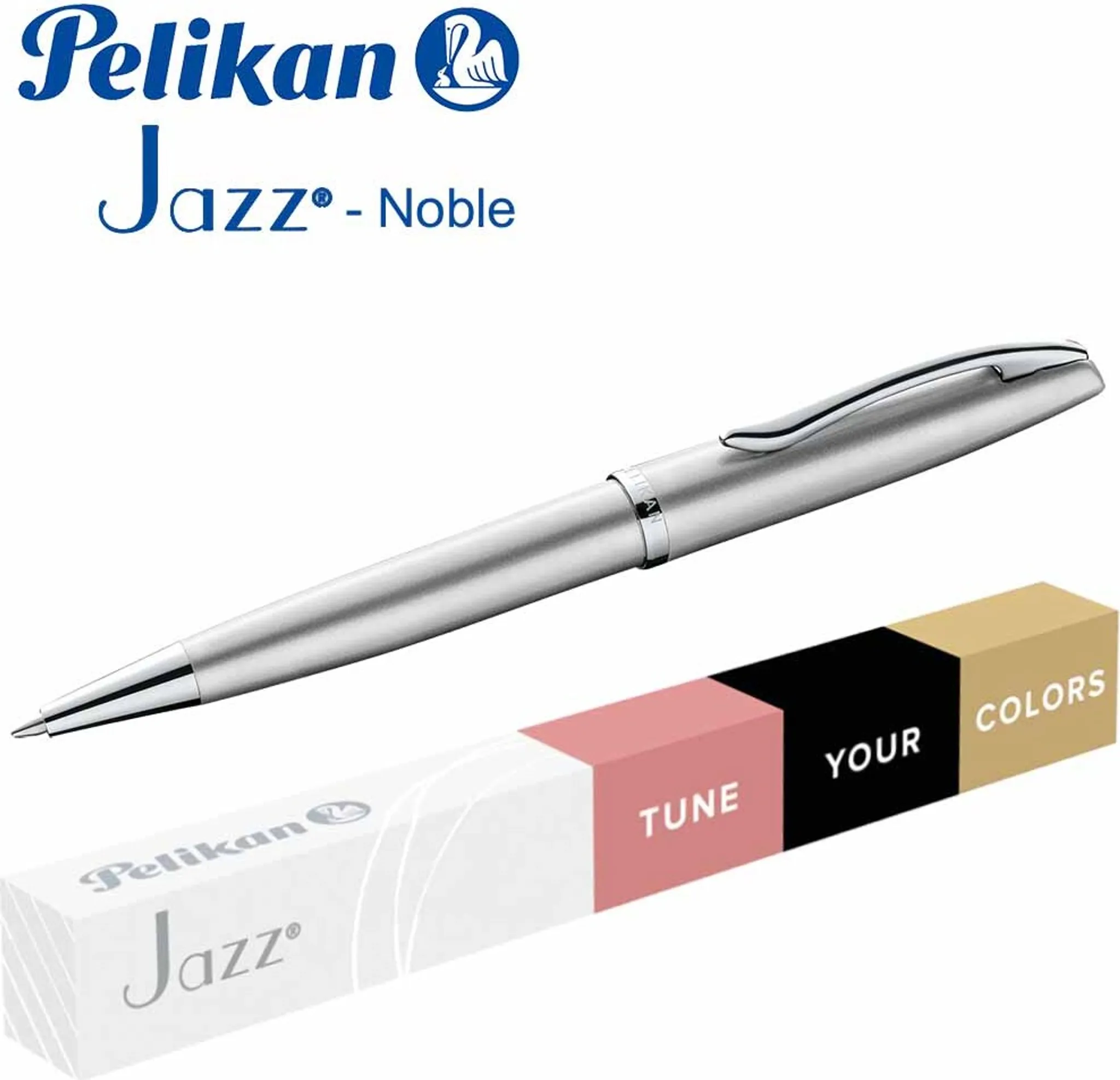 Pelikan Kugelschreiber Jazz Noble – Gold, Packung Mit 2, Metall, Für Rechts- & Linkshänder