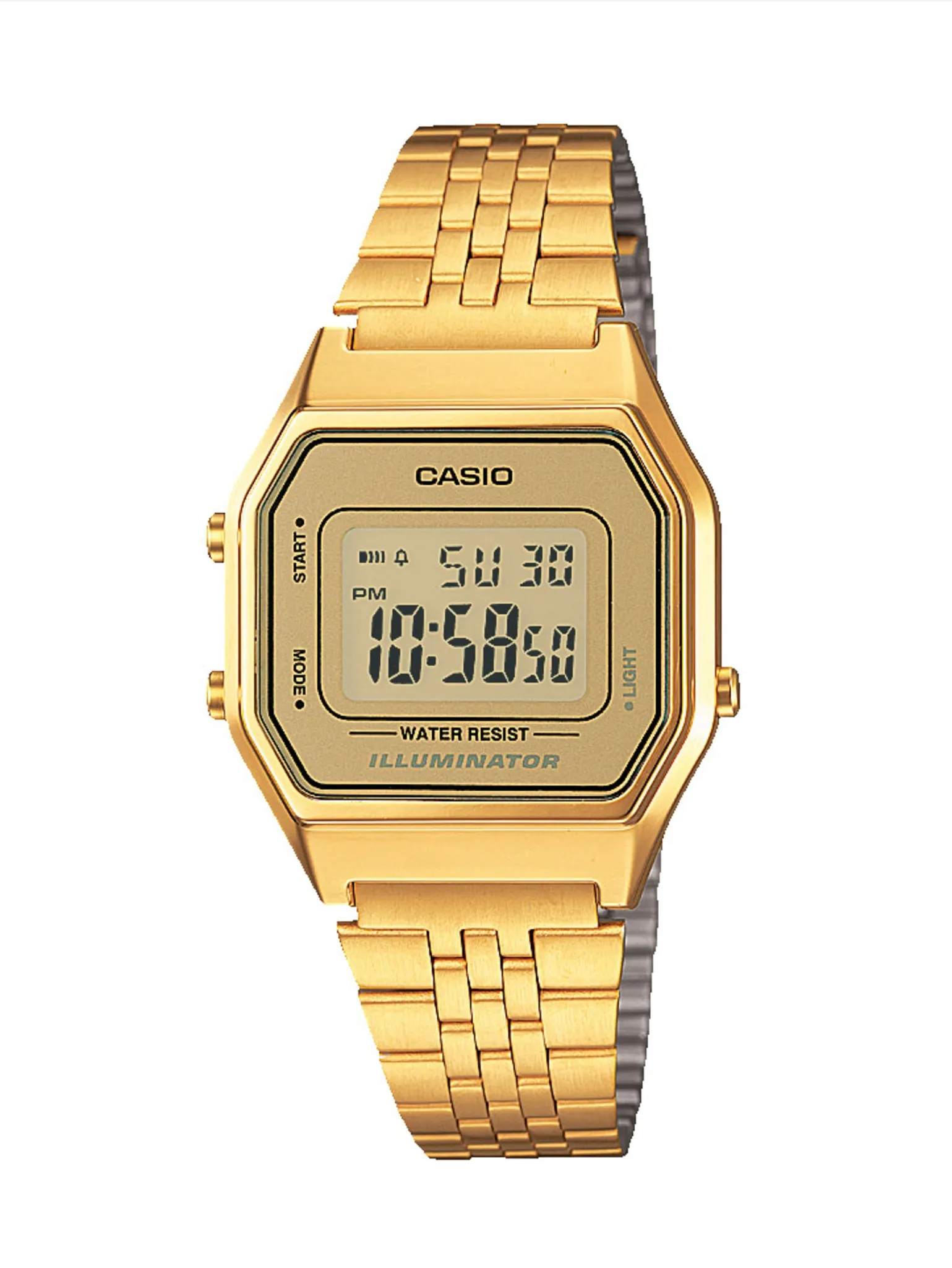 Casio Uhr klein gold LA680WEGL-5EF Lederarmband beige – goldmarie Shop