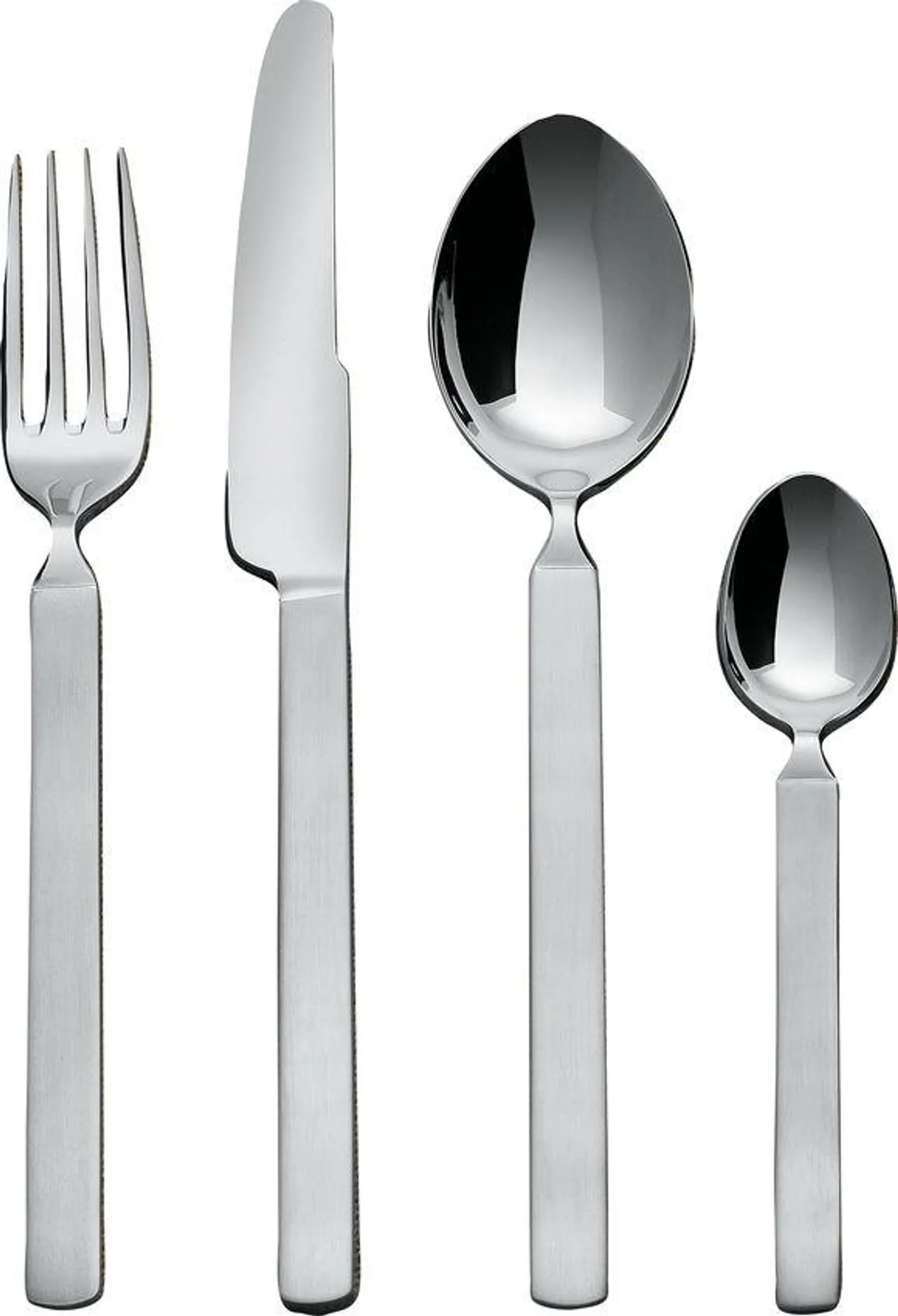 Alessi Ovale – Service 24 Pièces Couverts Acier Inox 18/10 Brillant, Design Italien Élégant