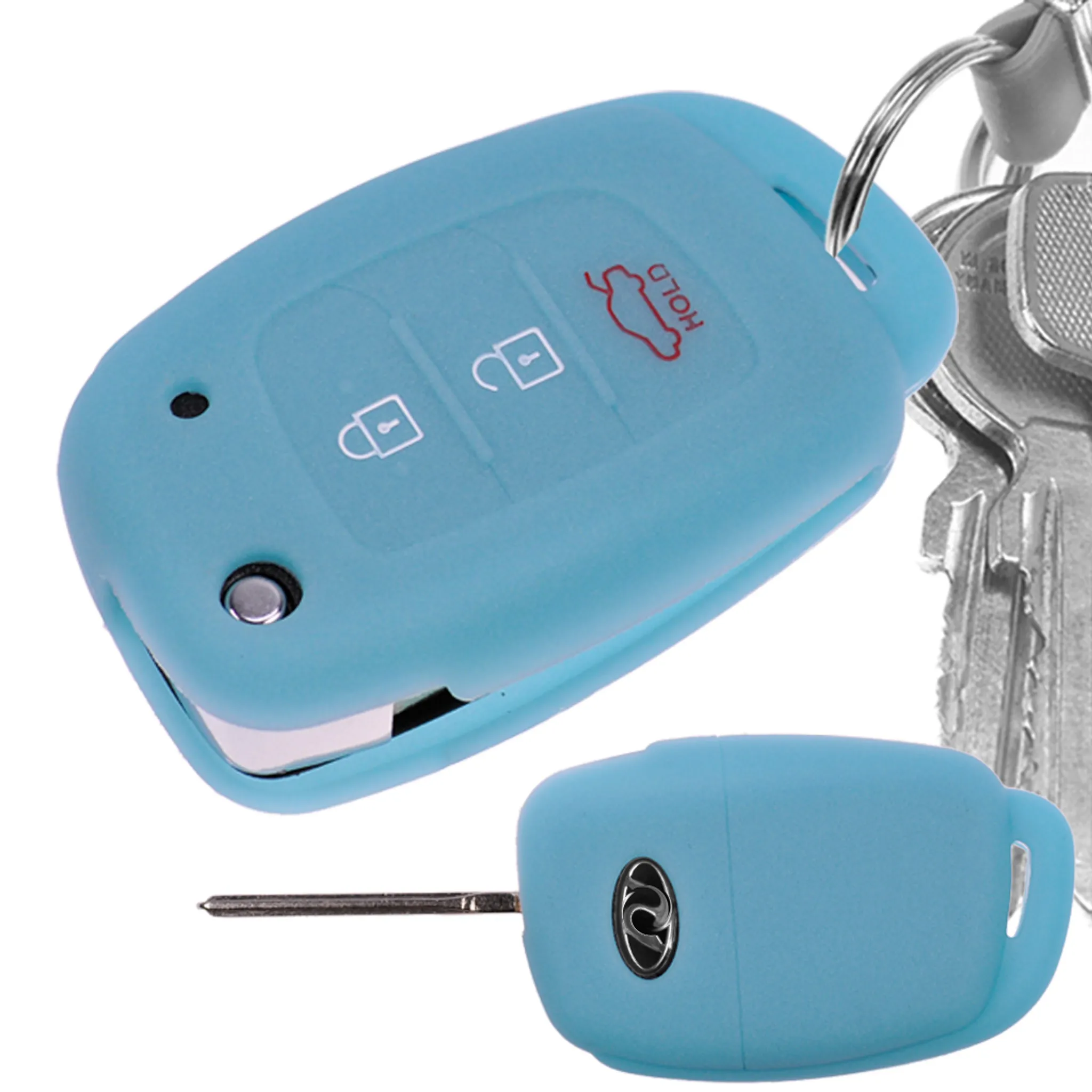 Schlüsselhülle Fernbedienung Cover Schutz für Hyundai ix35 i20 i30 für KIA  Grün