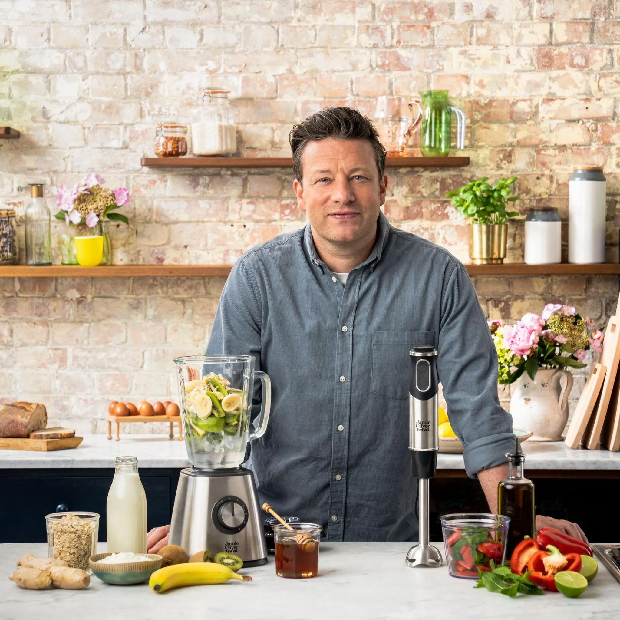 Tefal HB65JD Jamie Oliver Stabmixer Zerkleinerer Set