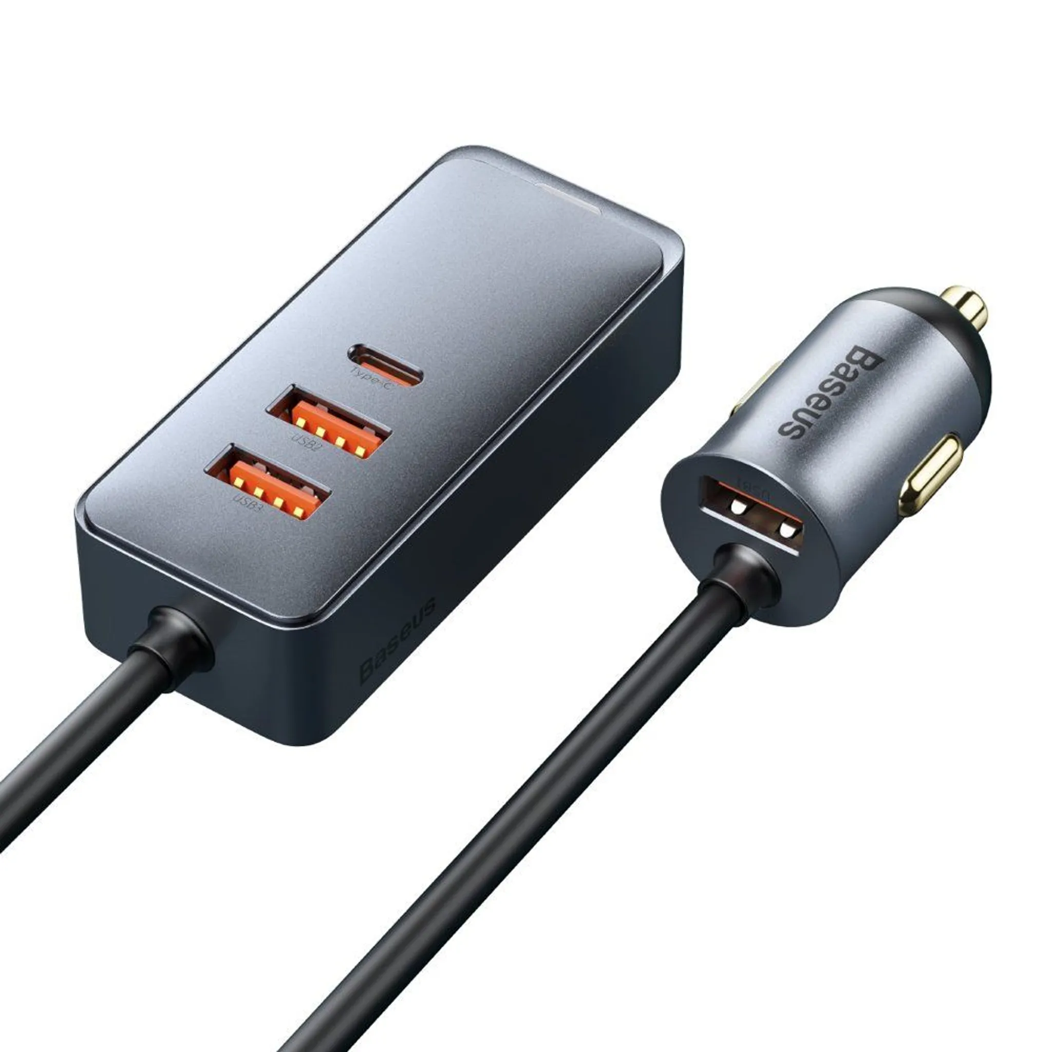 Goobay USB Type-C™ Auto-Ladeset 2,1 A, Schwarz, 1 m - Kfz-Ladeadapter mit 2  USB Ports und USB Type-C™ Kabel