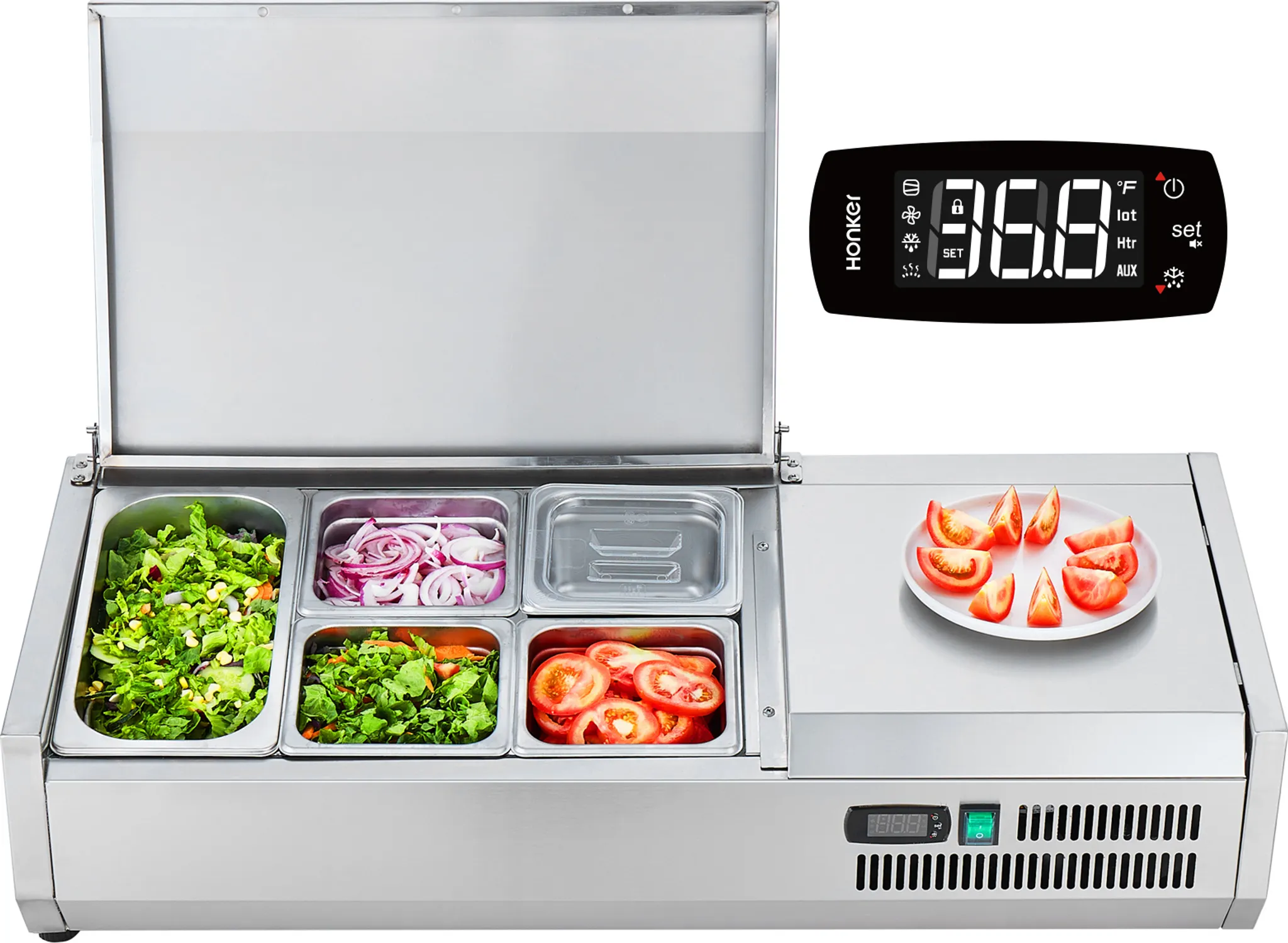Teglia In Acciaio Inox 31x24x5 Cm Con Griglia Di Raffreddamento E Coperchio – Set 3 Pezzi Per Forno E Frigo – Antiruggine E Lavabile