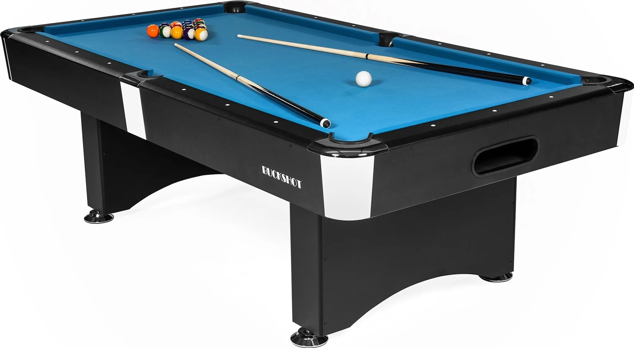 DREAMADE Klappbarer Billardtisch Pooltisch für Kinder & Erwachsene, Tischspiel Tischbillard mit 16 Kugeln & Dreieck & 2 Kreiden & 2 Queue-Sticks 138 x 67 x 79,5 cm
