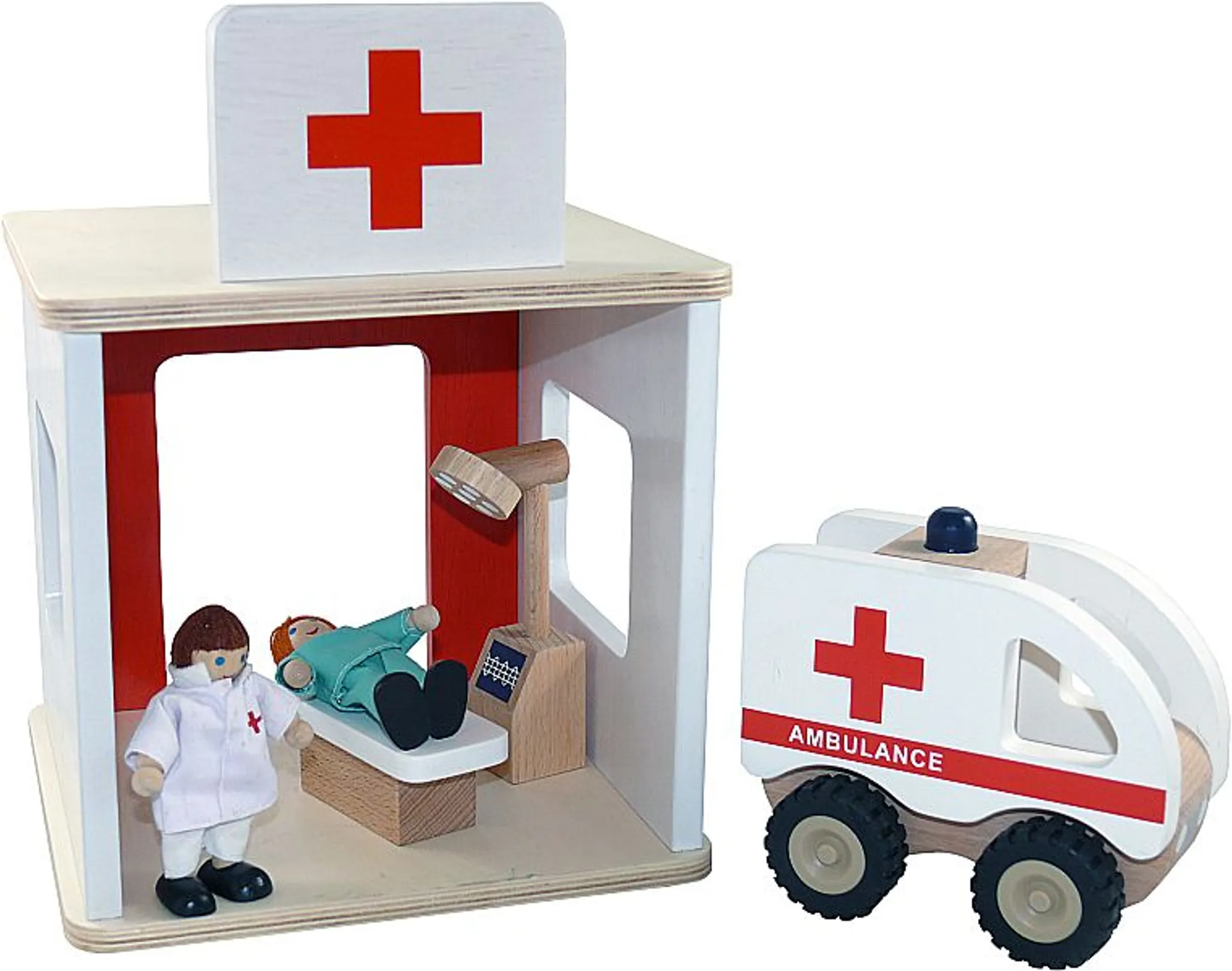 Spielewelt Krankenhaus, Holzspielzeug, | Holzspielzeuge
