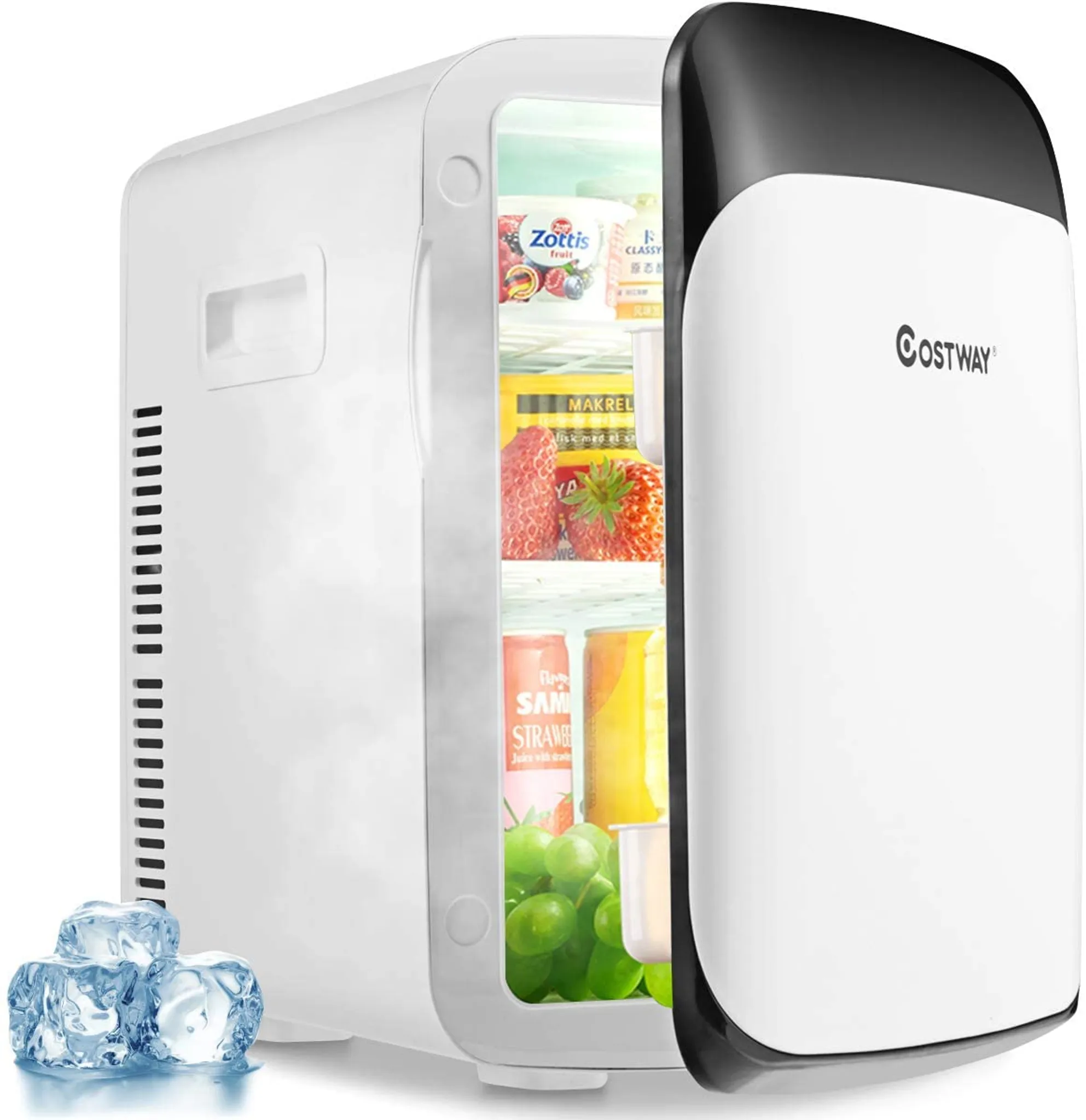 Vigevee Mini Kühlschrank 15L, Tragbarer Kühl- und Heizkühlschrank Perfekt  für Getränke, 230V 220 V AC/12 V DC Kleiner Getränkekühlschrank für Autos,  Büros, Camping : : Elektro-Großgeräte