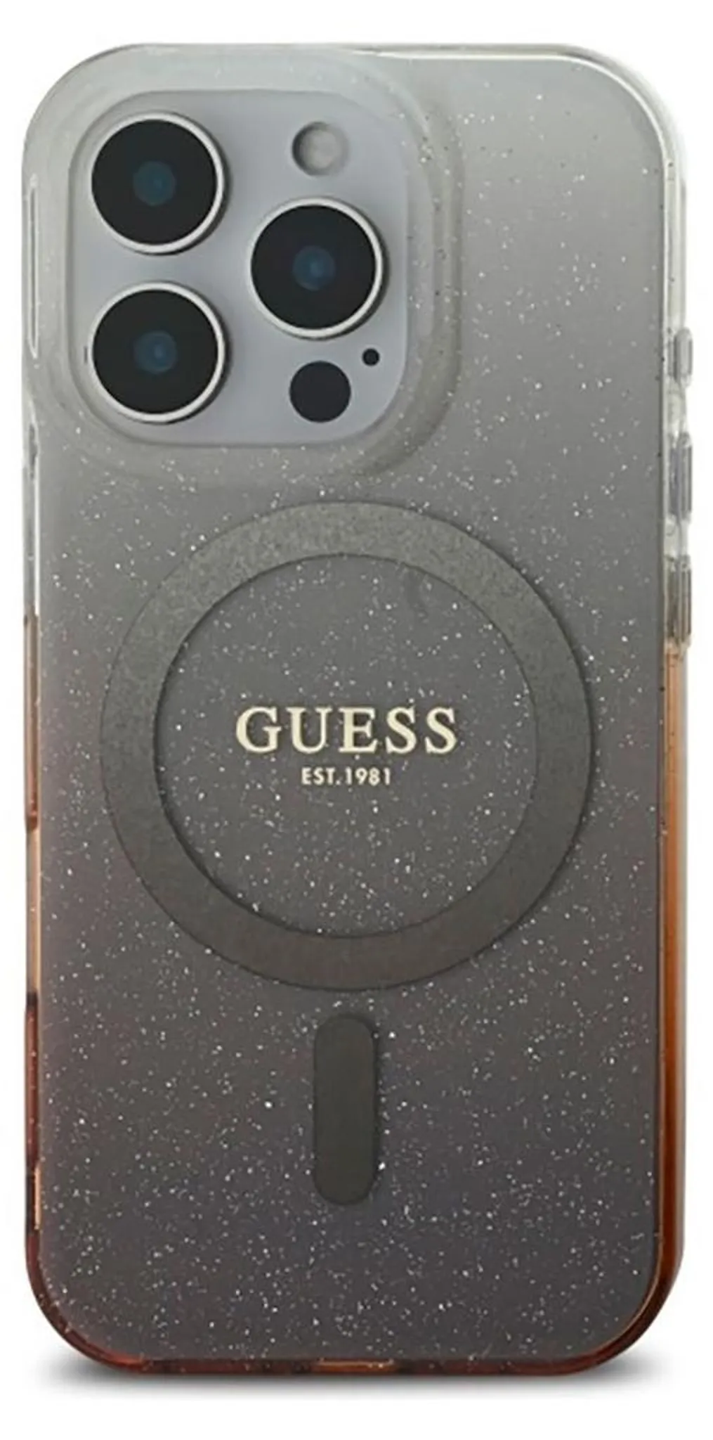 CG Mobile Guess GUHCP16L4GMGGR - Custodia rigida per iPhone 16 Pro 6,3, colore: Nero