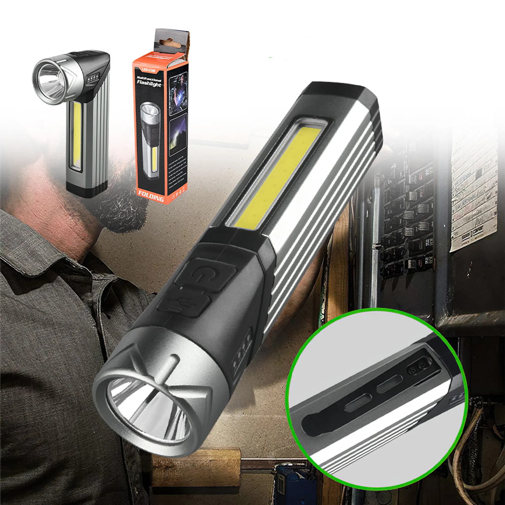 LED Taschenlampe Wiederaufladbar USB