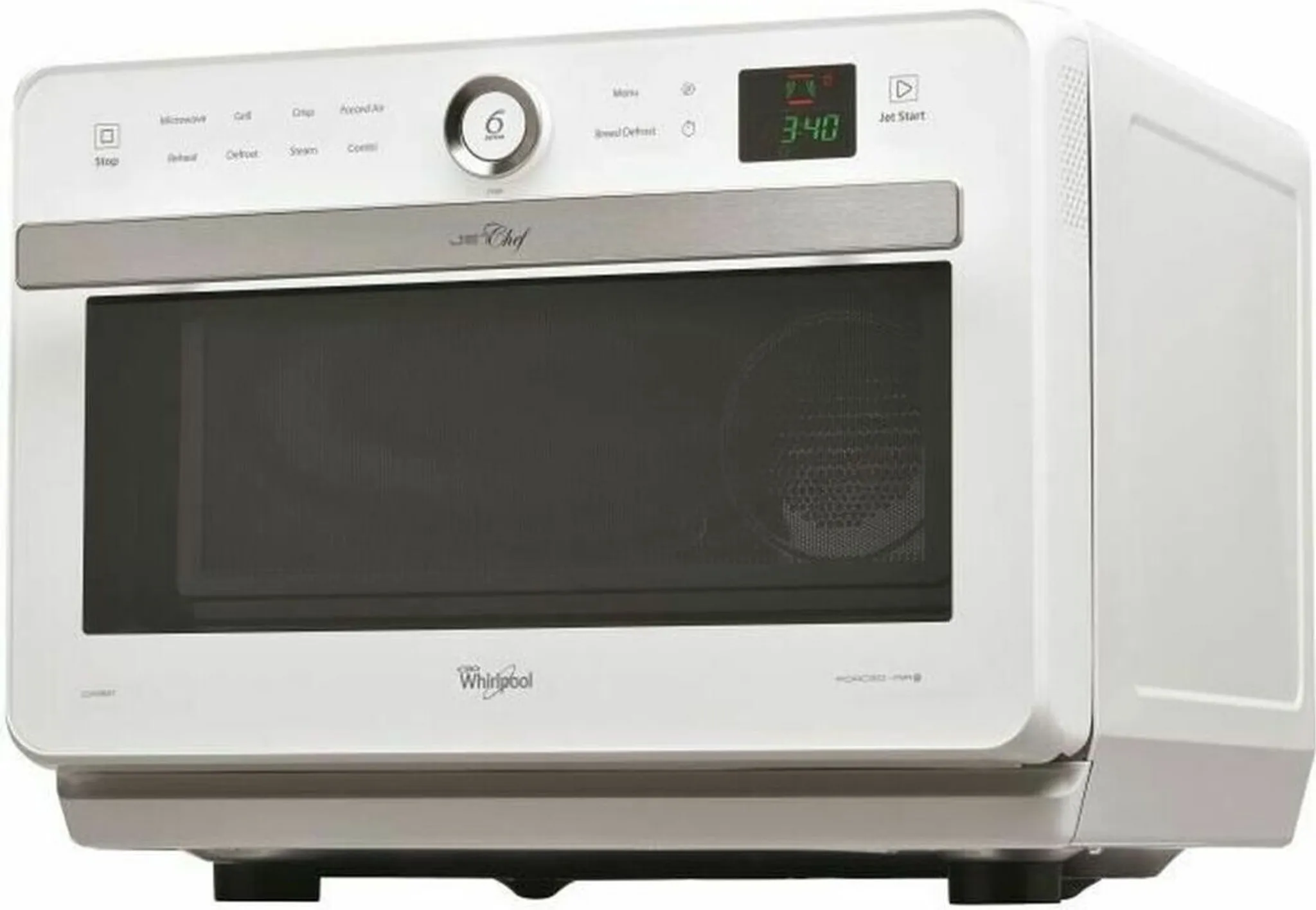 Whirlpool MCP 349 SL Forno a Microonde Chef Plus termoventilato combinato, 25 Litri, Argento