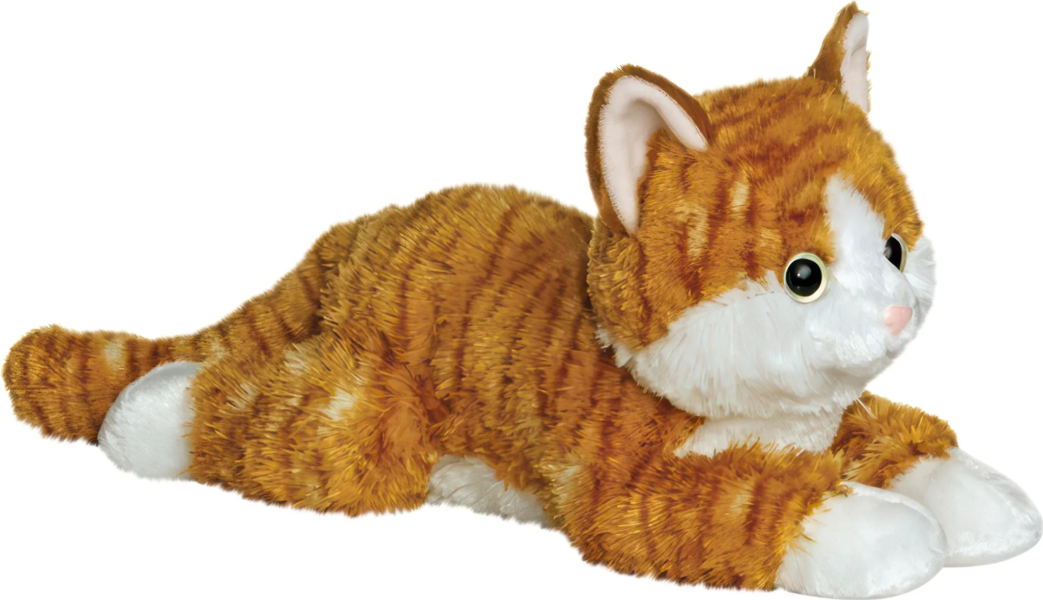 Onwomania Plüschtier Waldkatze – Kuschelige Stoffkatze, 25 Cm Lang, Braun, Aus Recyceltem PET, Waschbar