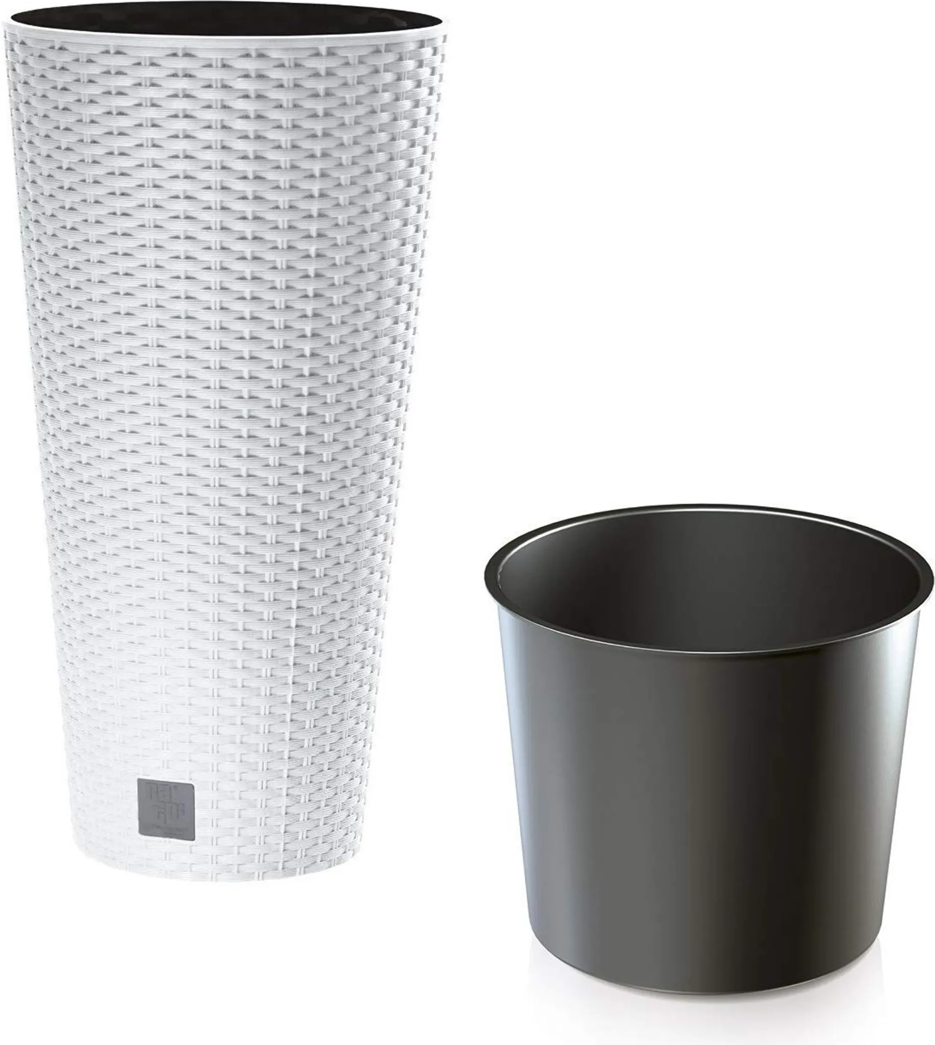 Prosperplast Rato Tubus vaso con inserto antracite 20 cm