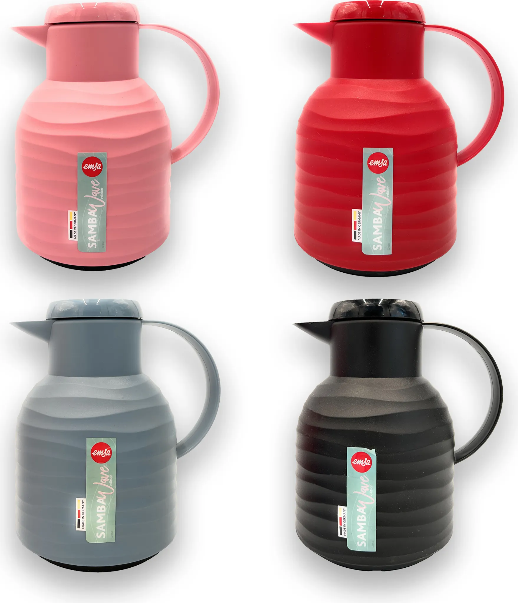 Emsa Samba Wave Isolierkanne 1L, Farbe:Schwarz