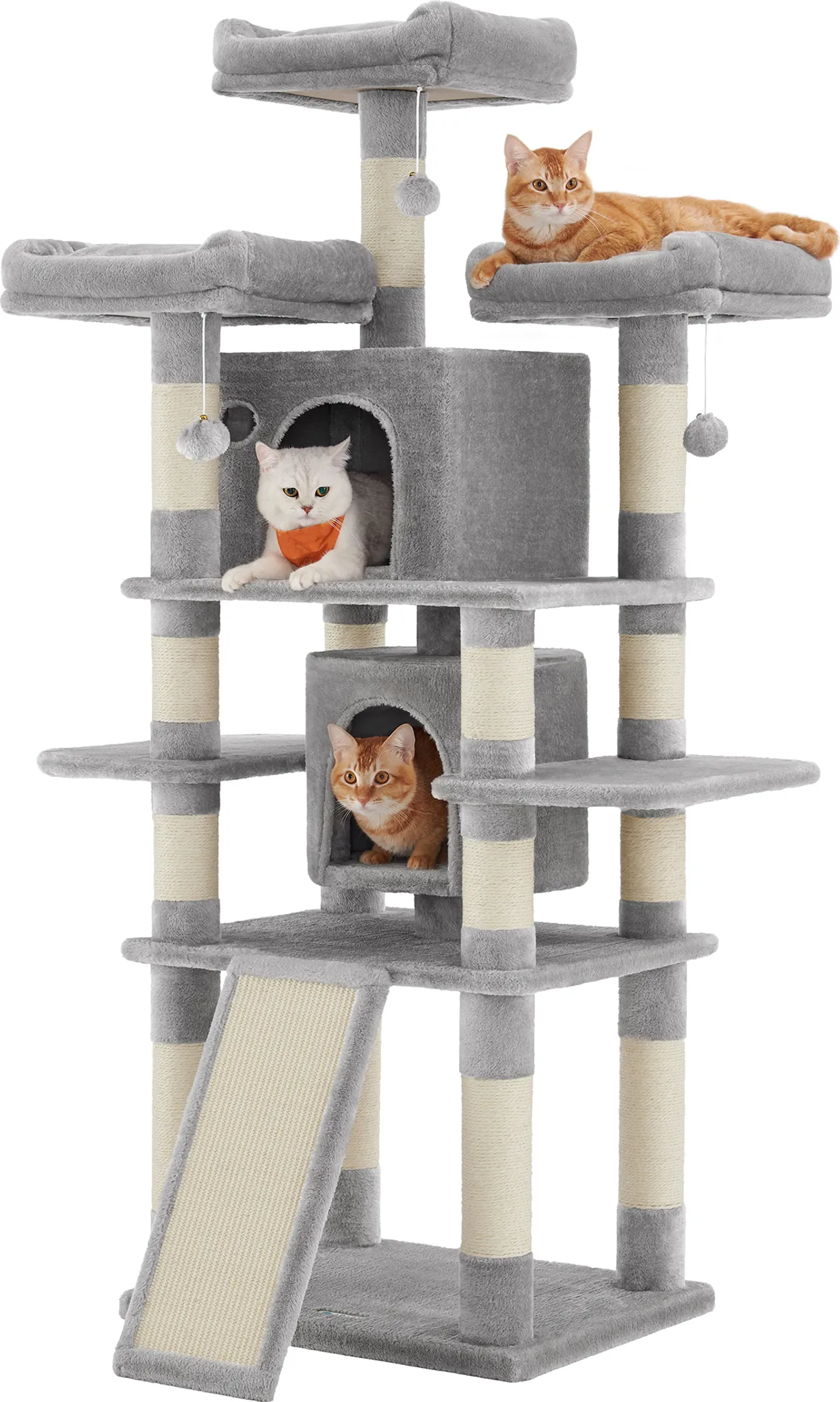 Groer Kratzbaum fr viele Katzen, bequem, weich und stabil