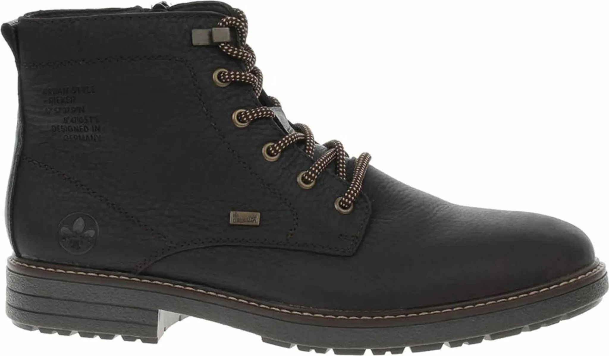 Rieker scarpe donna stivaletti stringati stivali nero tempo