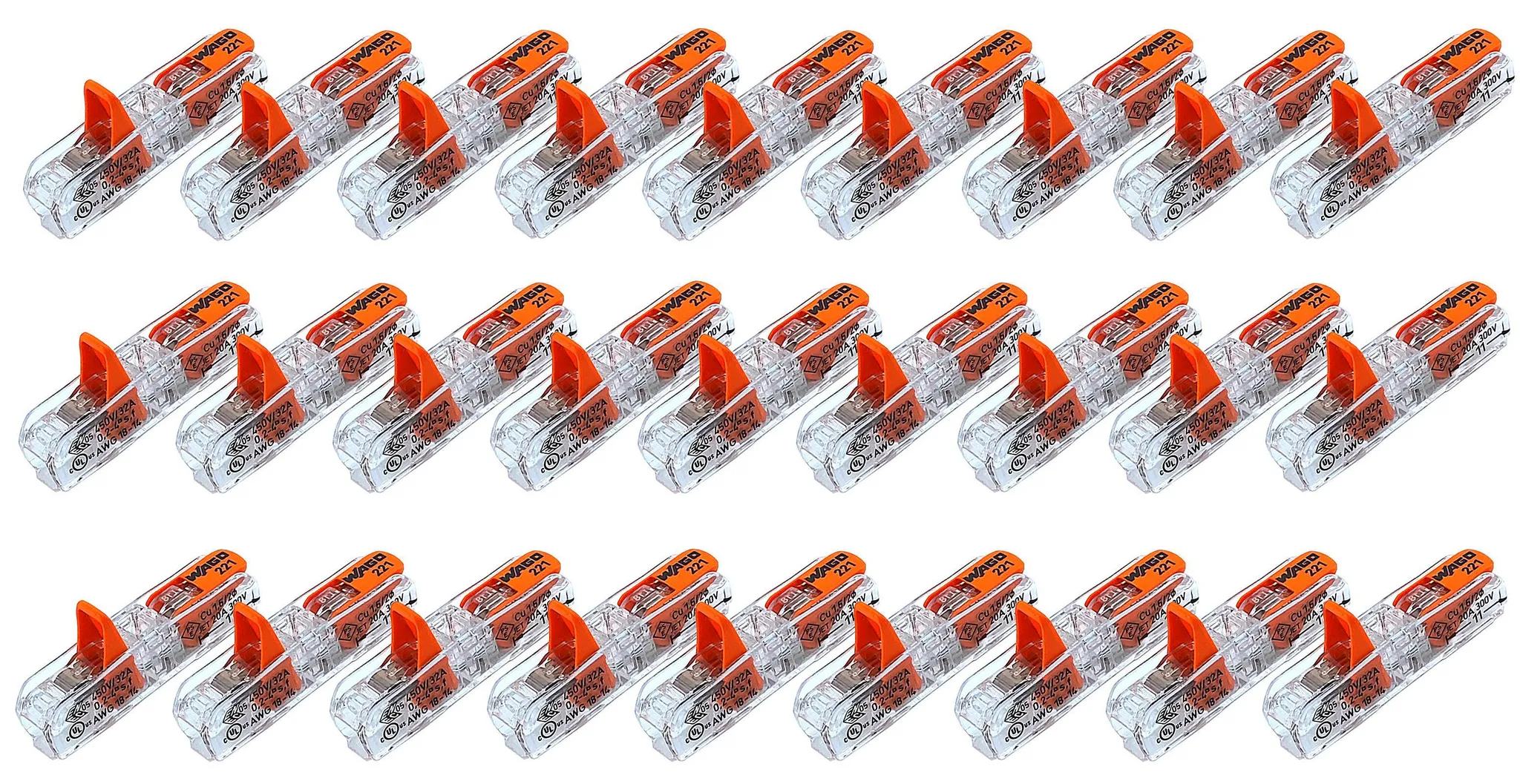 90x Für Wago Klemmen WegeKlemme Hebel 221 412/221 413/221 415 Hebelklemmen Set e