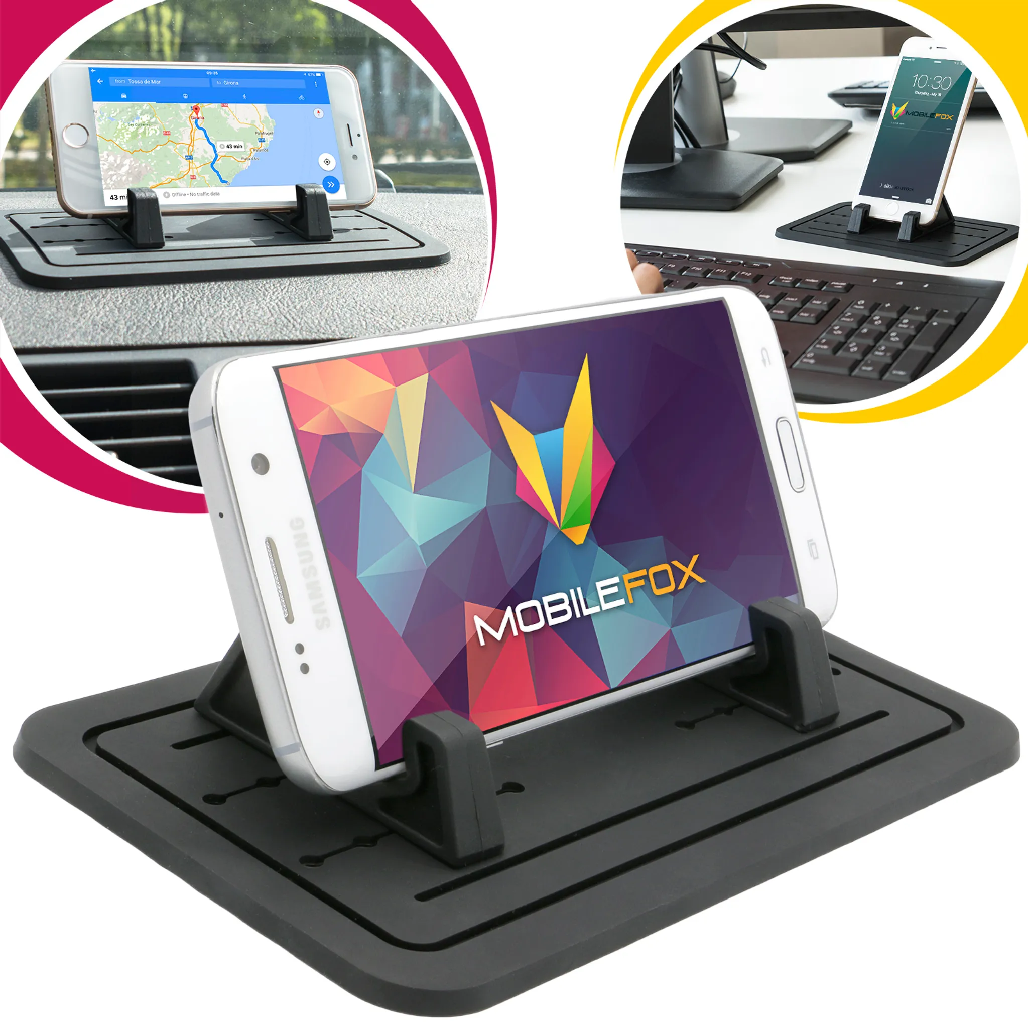MOBILEFOX Handy Halterung Auto KFZ Smartphone Halter