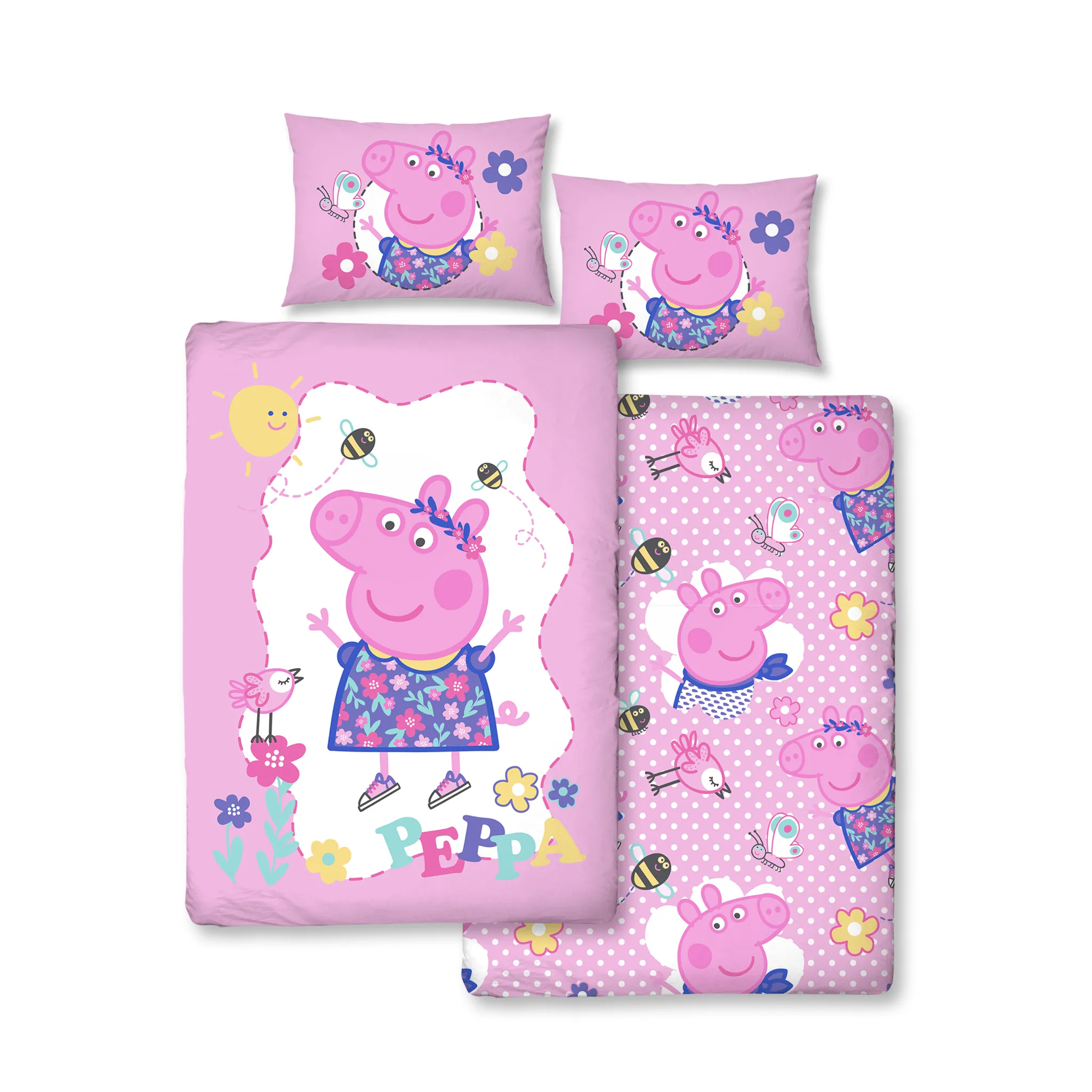 Peppa Pig Bettwäsche-Set für Babys und Kleinkinder 135 cm 