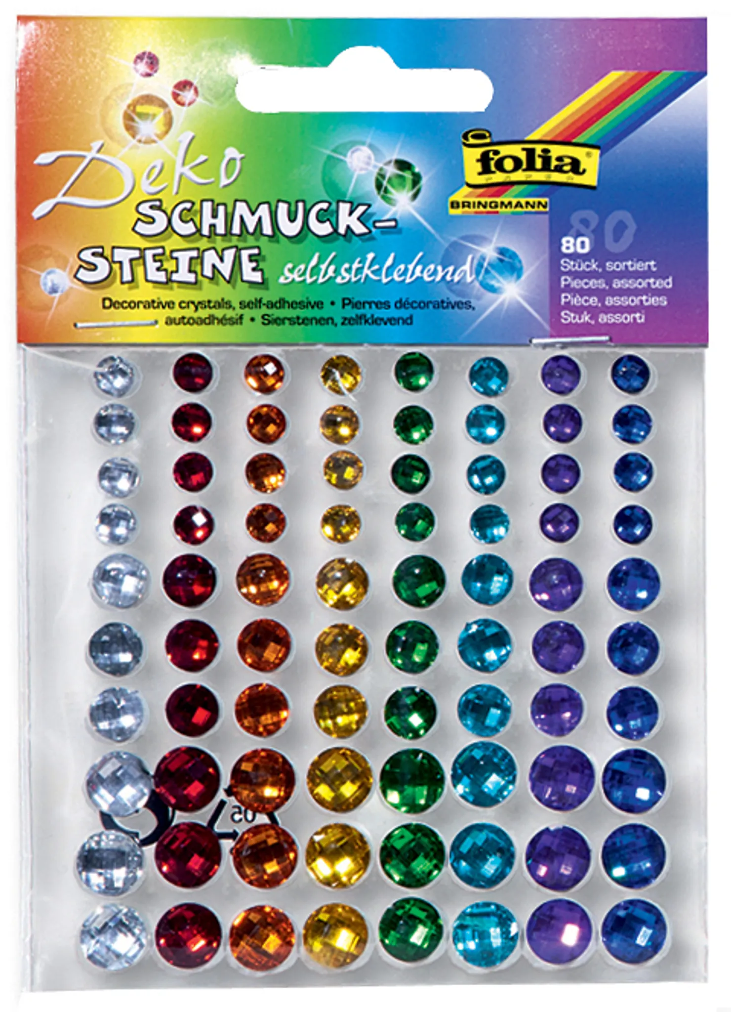 Folia Schmucksteine SPARKLING FLOWERS, 200 Stück, Größen