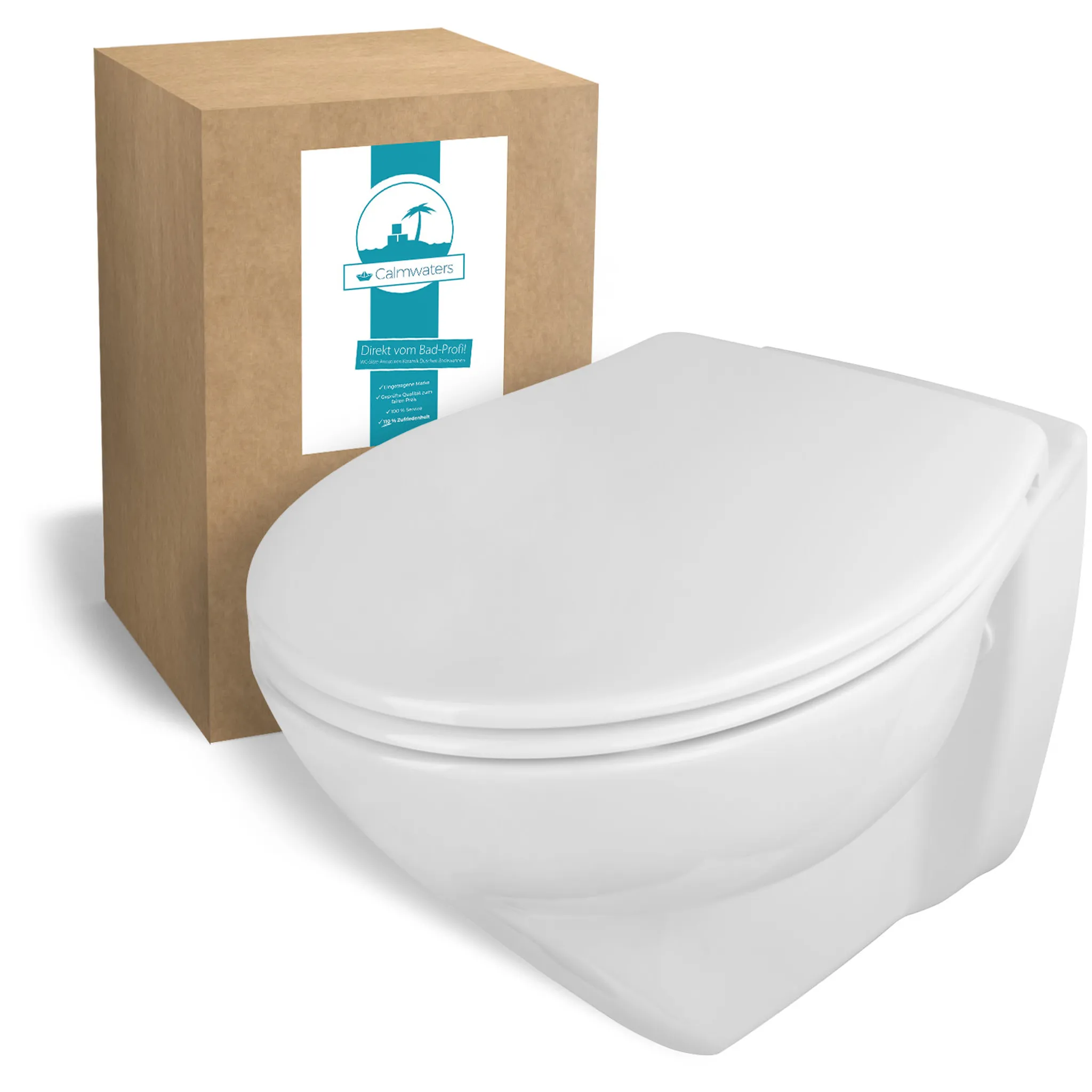 Calmwaters® Erhöhtes Wand-WC spülrandlos