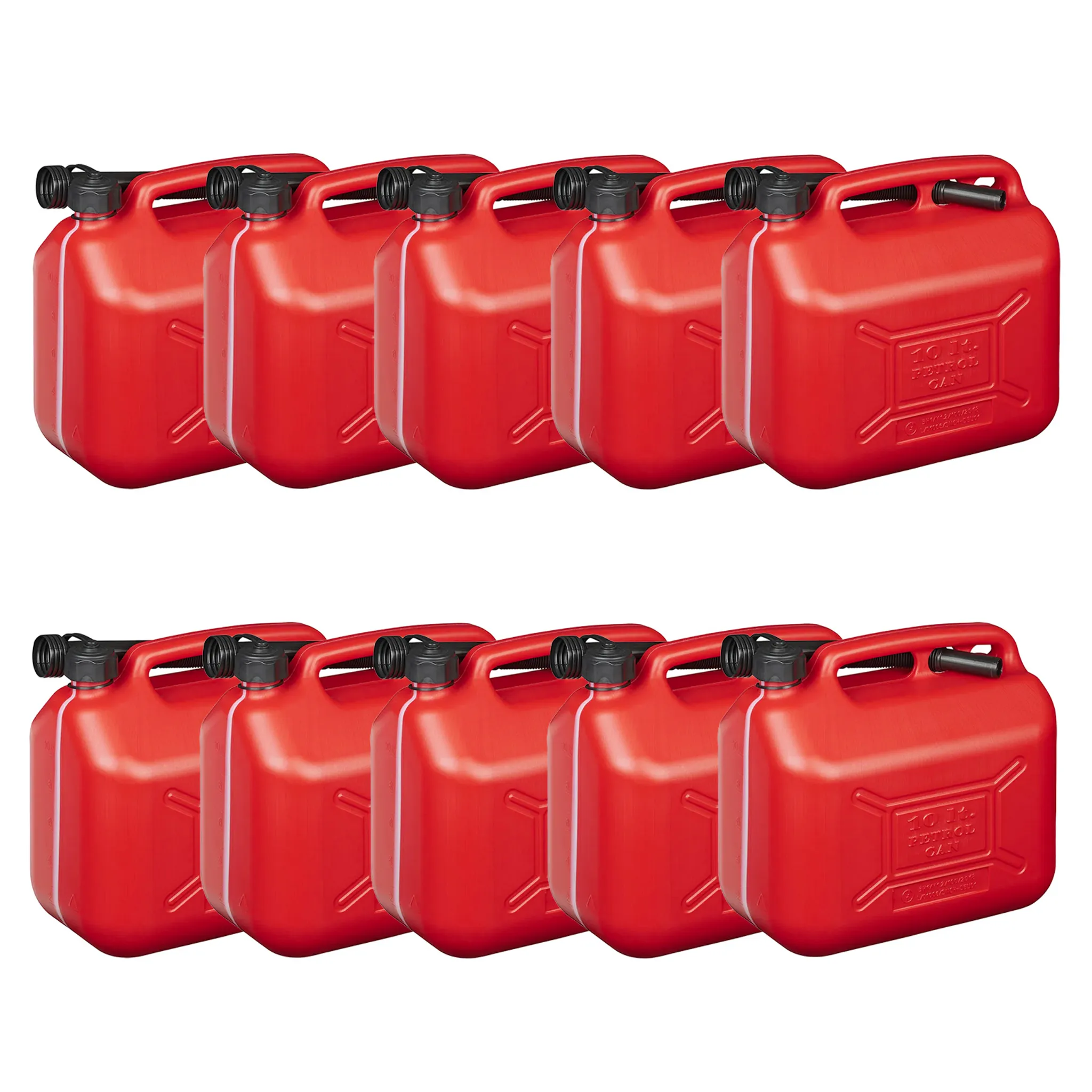 4 x rot Benzinkanister 20L Kraftstoffkanister Reserve Kanister UN-Zulassung  Kunststoff