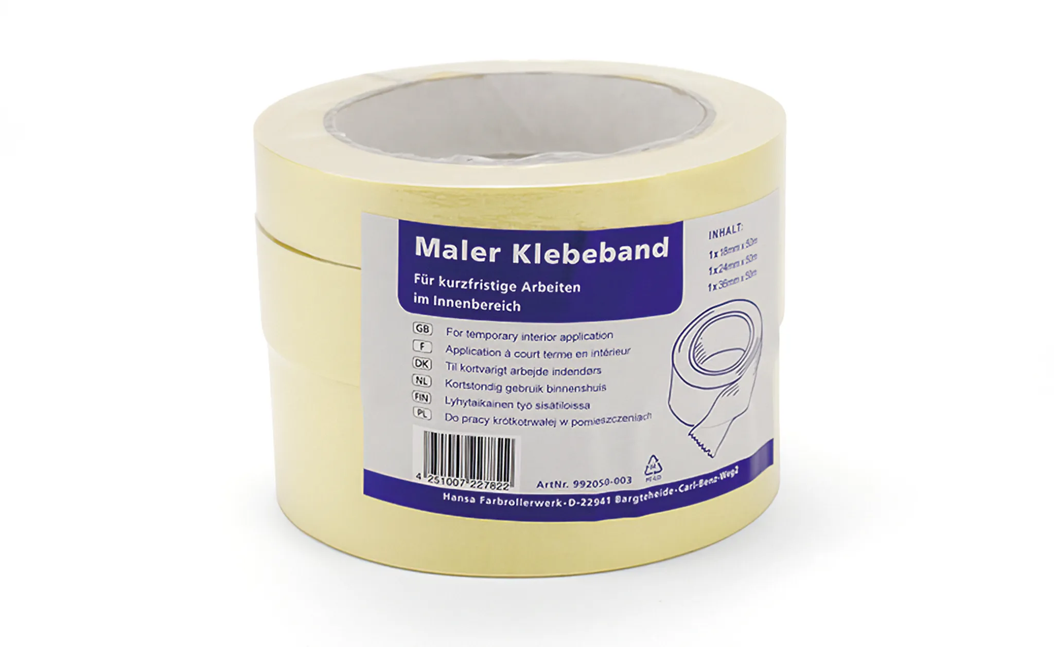 1x Goldband Klebeband Abdeckband Malerband Kreppband Washi Soft Tape 2 -  50mm
