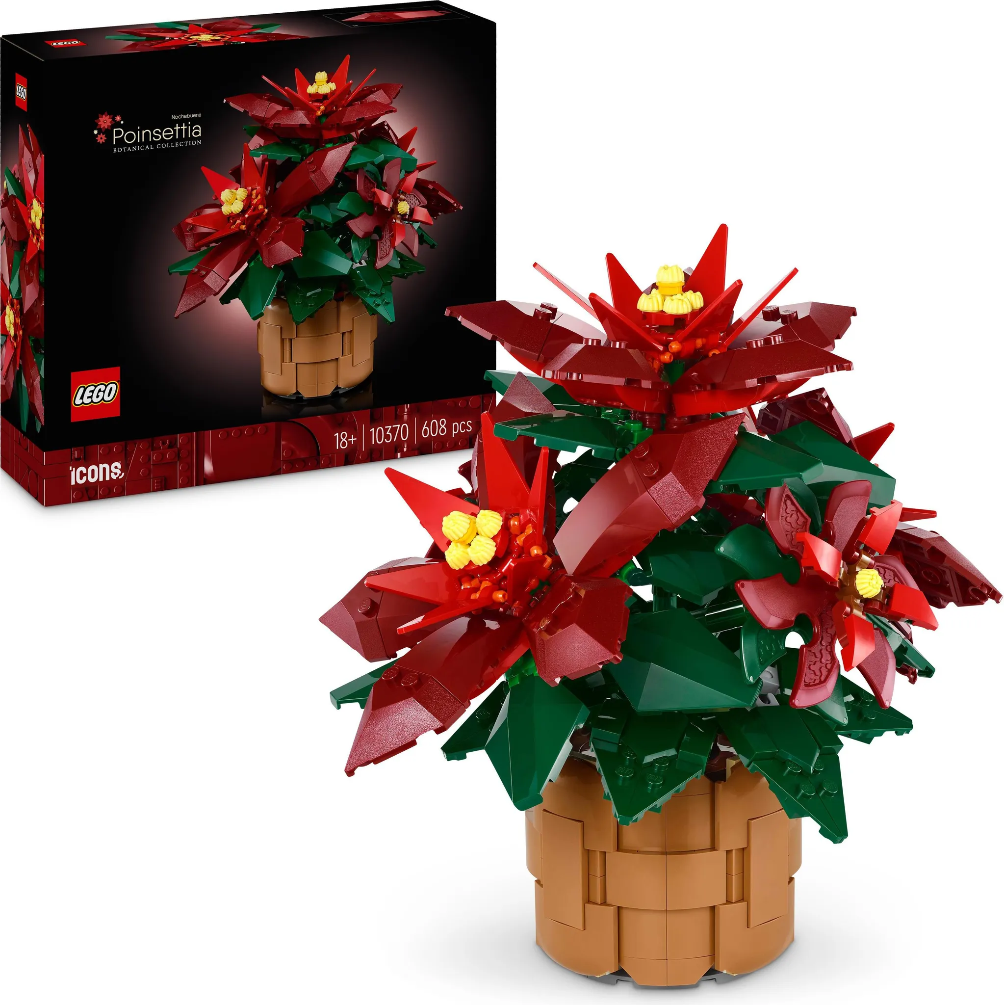 LEGO Icons Weihnachtsstern, Bauset fr Erwachsene,